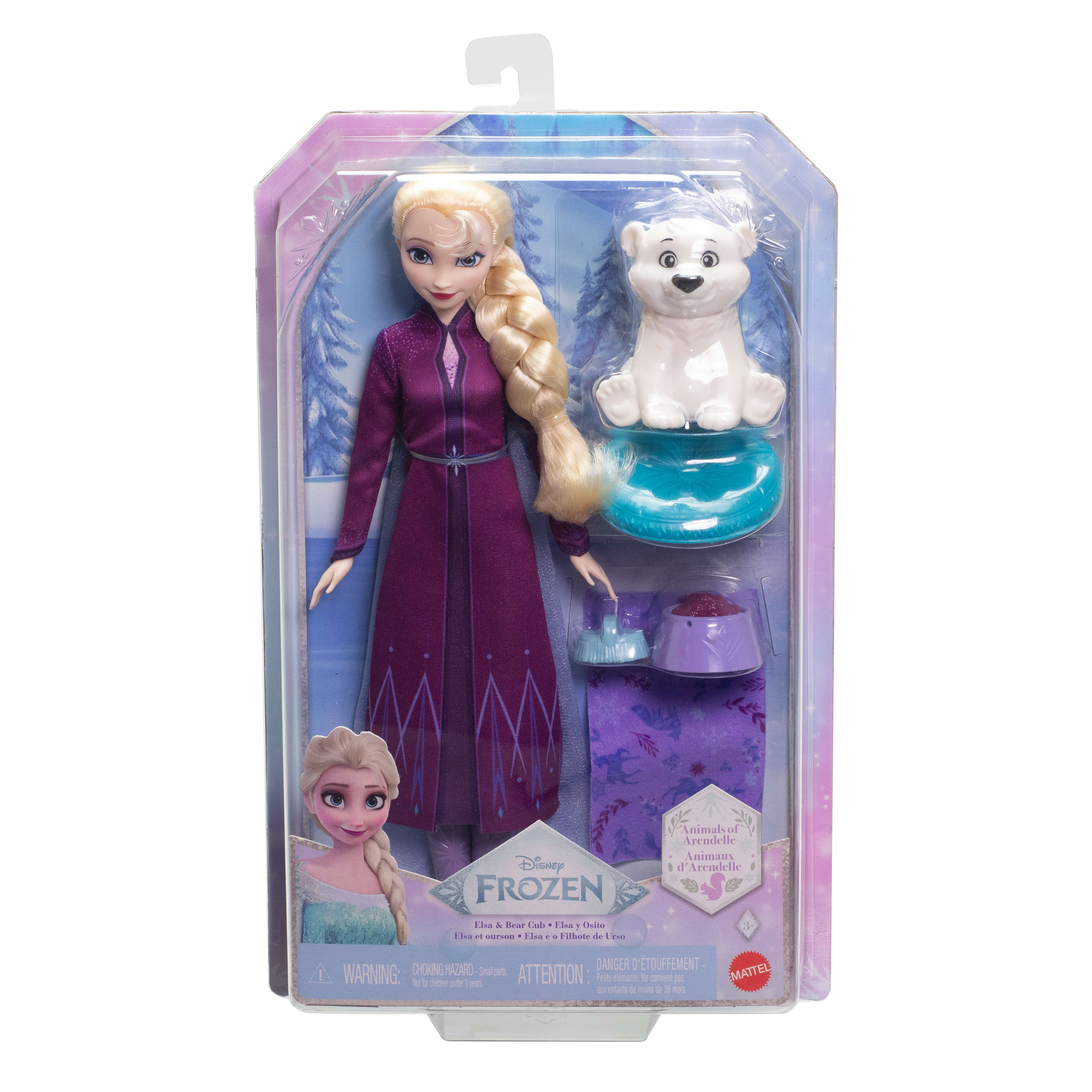 Disney Frozen Muñeca Elsa con osito Mattel 6