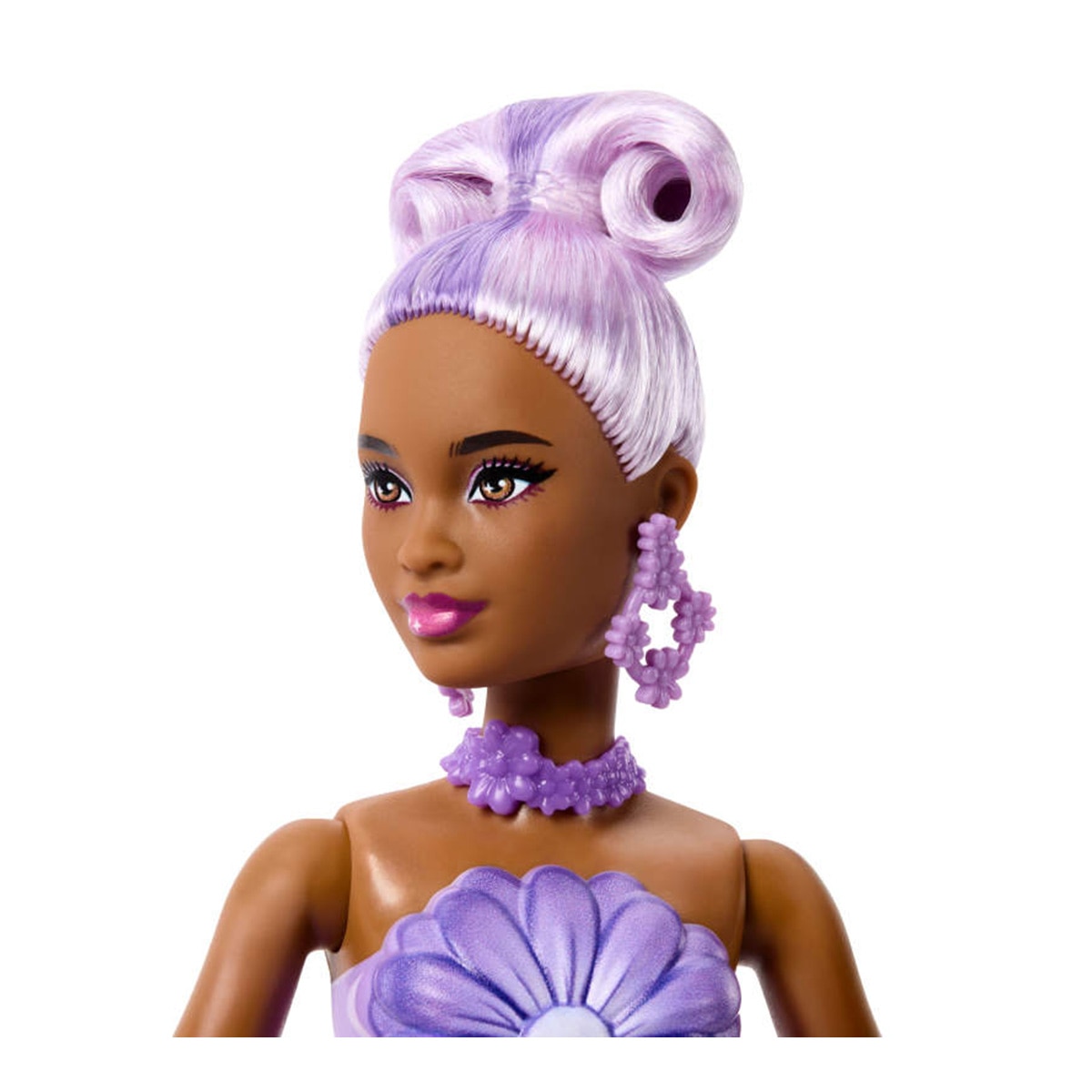 Barbie Petal Pop Muñeca sorpresa en ramo de margaritas moradas 3