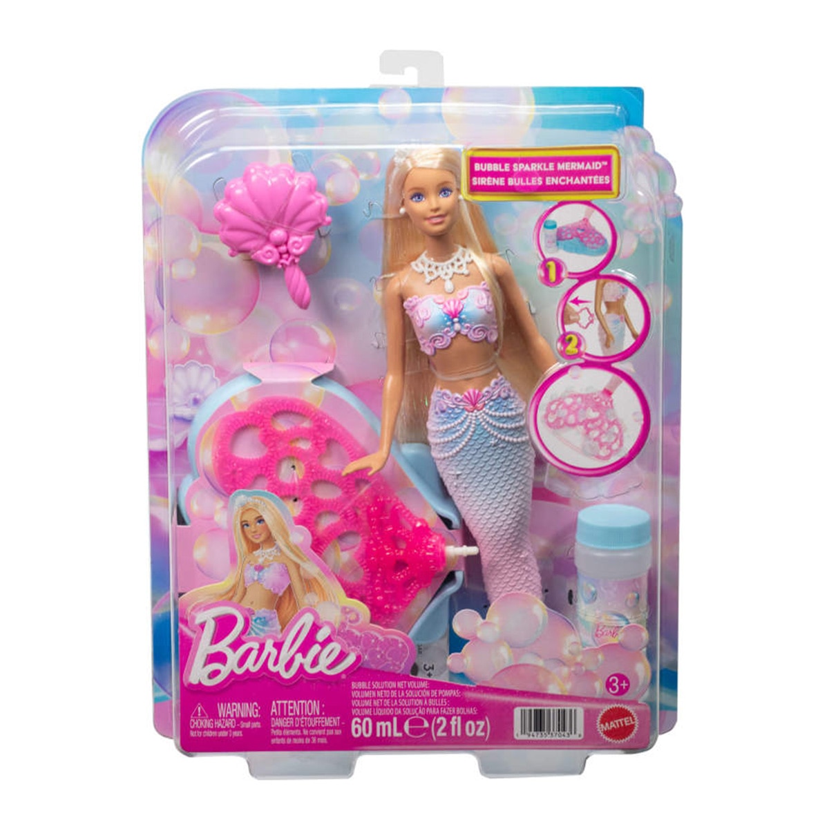 Barbie Muñeca sirena pompas de jabón 6