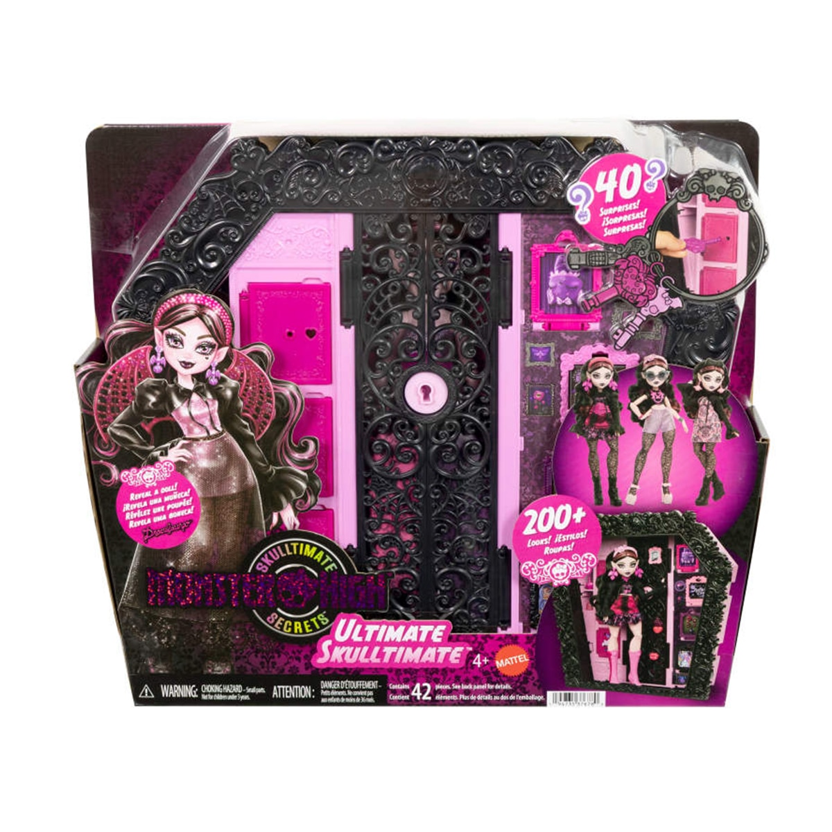Imagen 6 de Muñeca MH Skulltimate Draculaura con más de 40 accesorios de moda, joyas y complementos