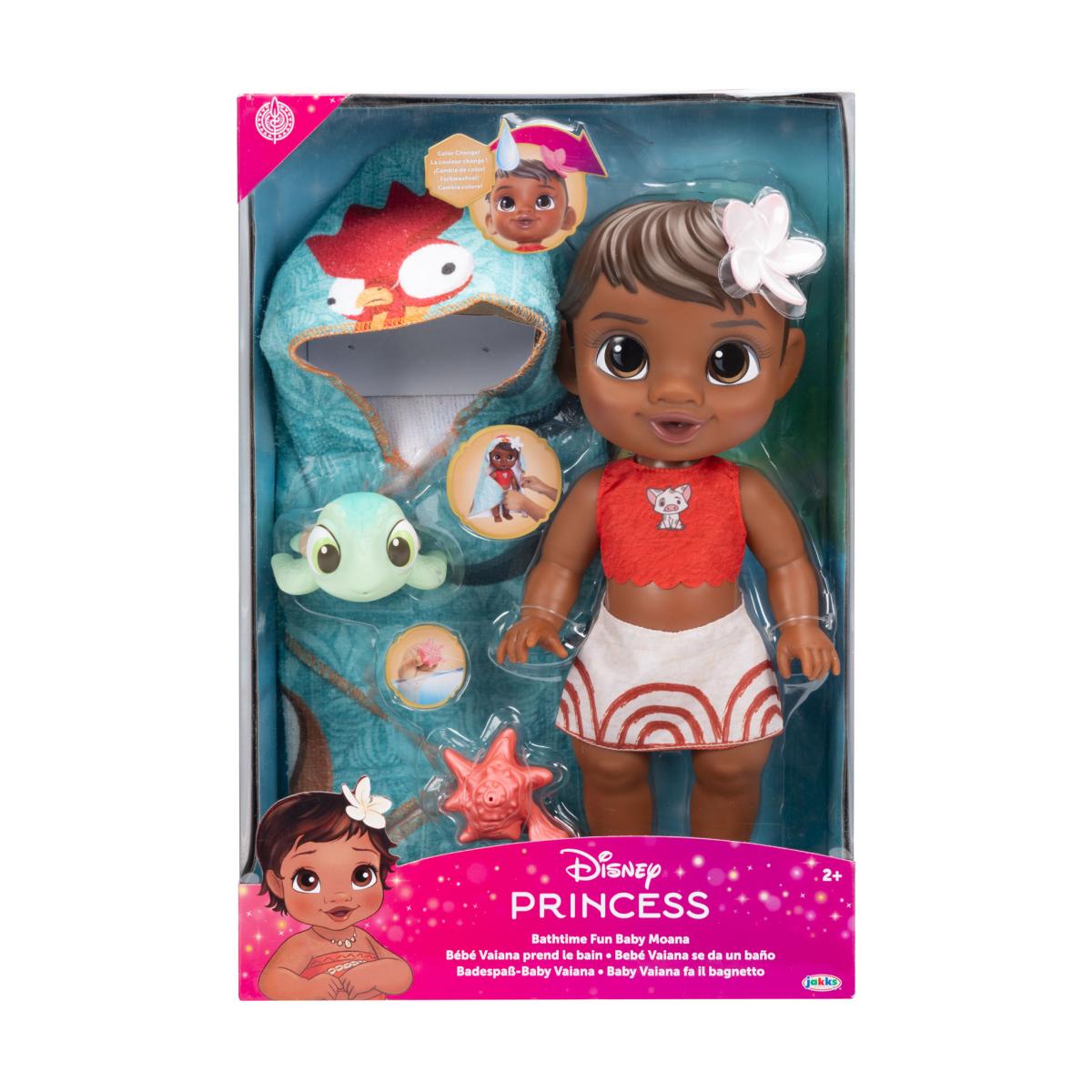 Imagen 2 de Muñeca Bebé Vaiana con accesorios de baño incluidos Princesas Disney