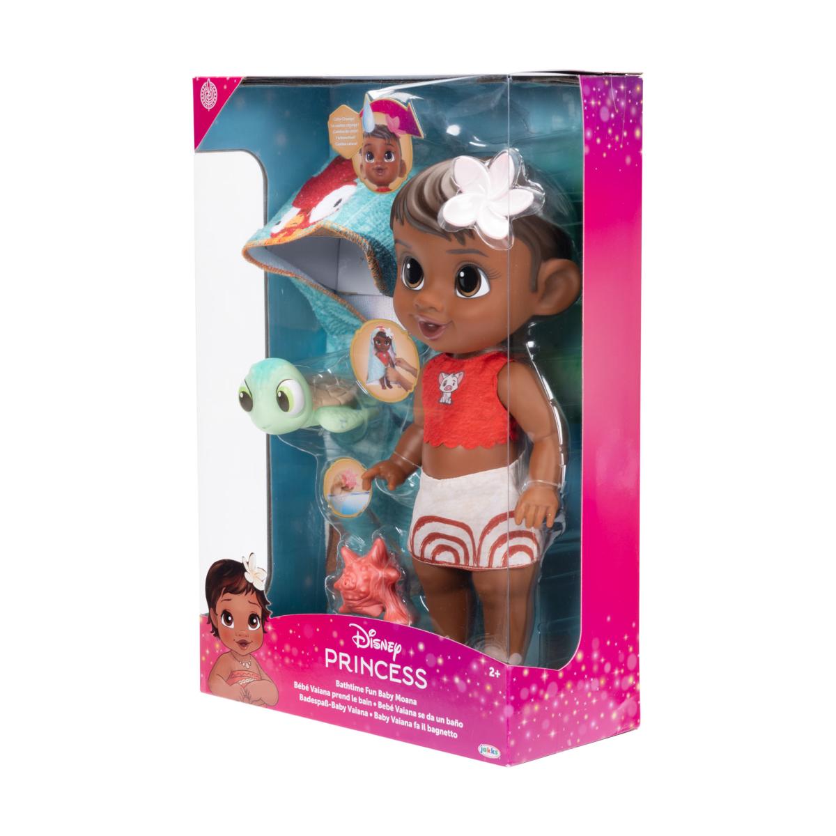 Imagen 10 de Muñeca Bebé Vaiana con accesorios de baño incluidos Princesas Disney