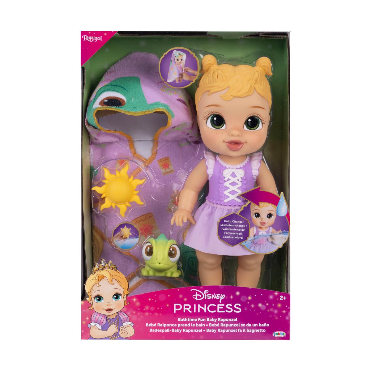 Imagen 2 de Muñeca Bebé Rapunzel con accesorios de baño incluidos Princesas Disney Moose