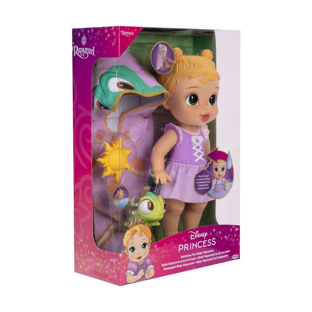 Imagen 9 de Muñeca Bebé Rapunzel con accesorios de baño incluidos Princesas Disney Moose