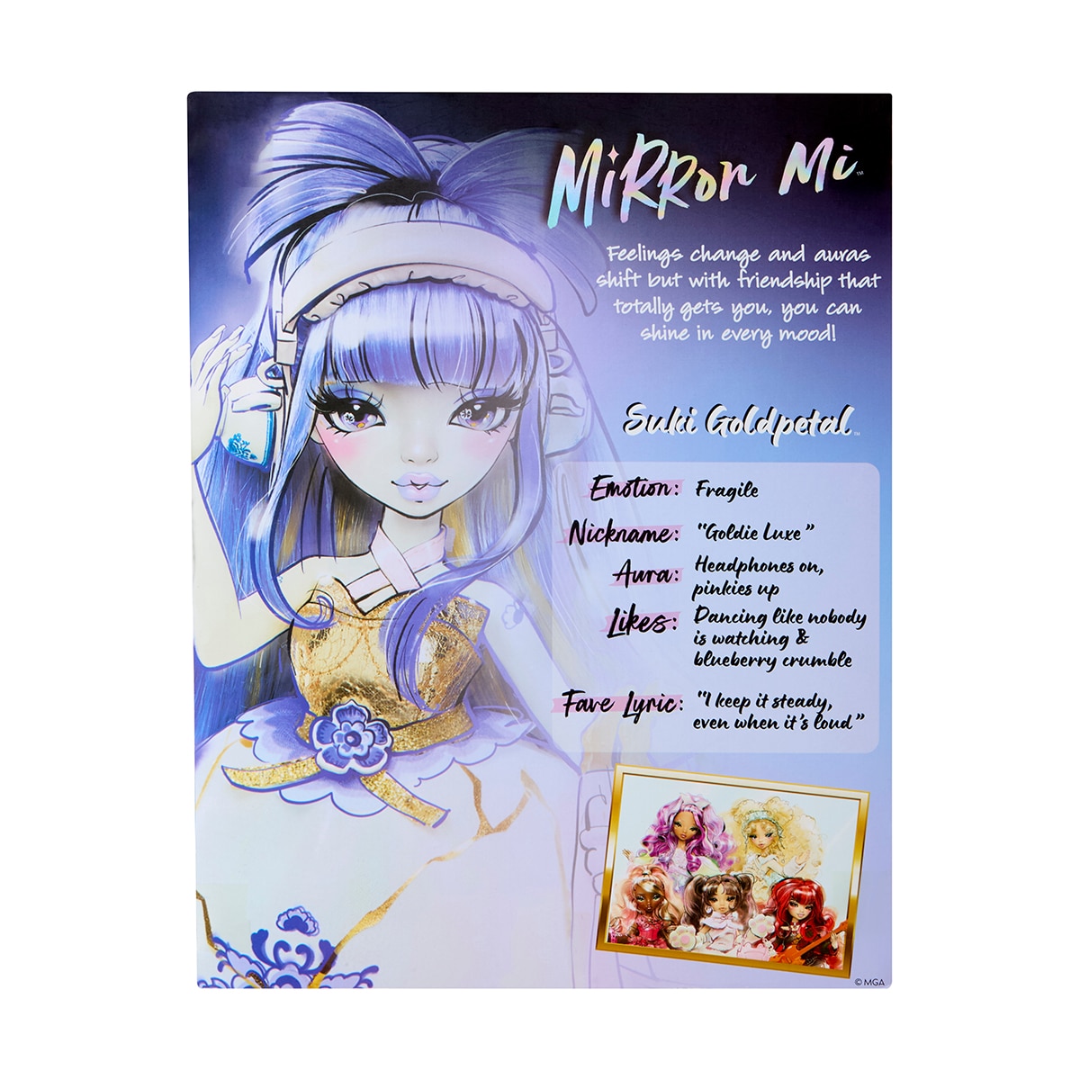 Muñeca Suki Goldpetal Mirror Mi MGA modelos surtidos 8