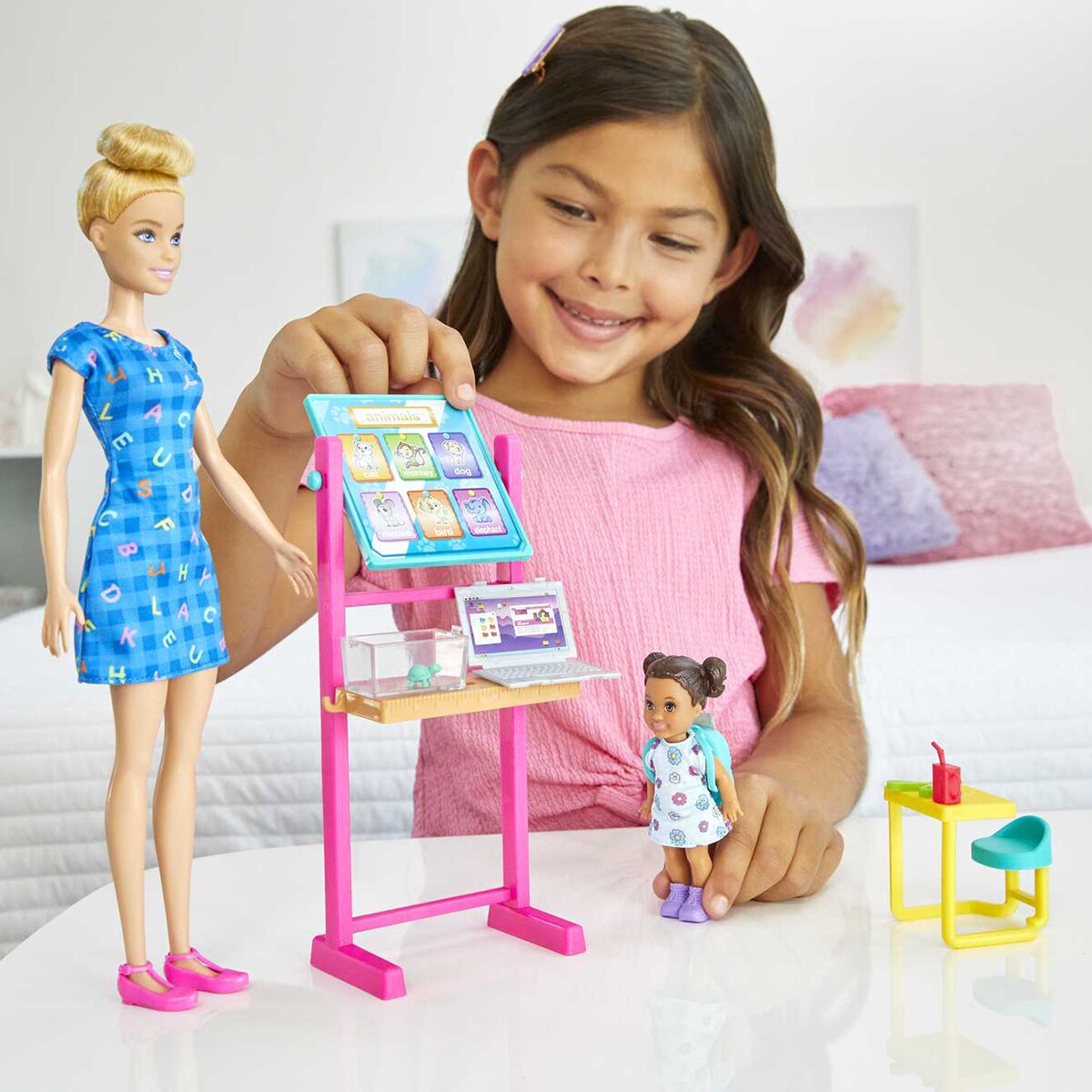 Barbie Quiero Ser Peluquera de Mascotas / Profesora Maestra / Pediatra / Dentista 6