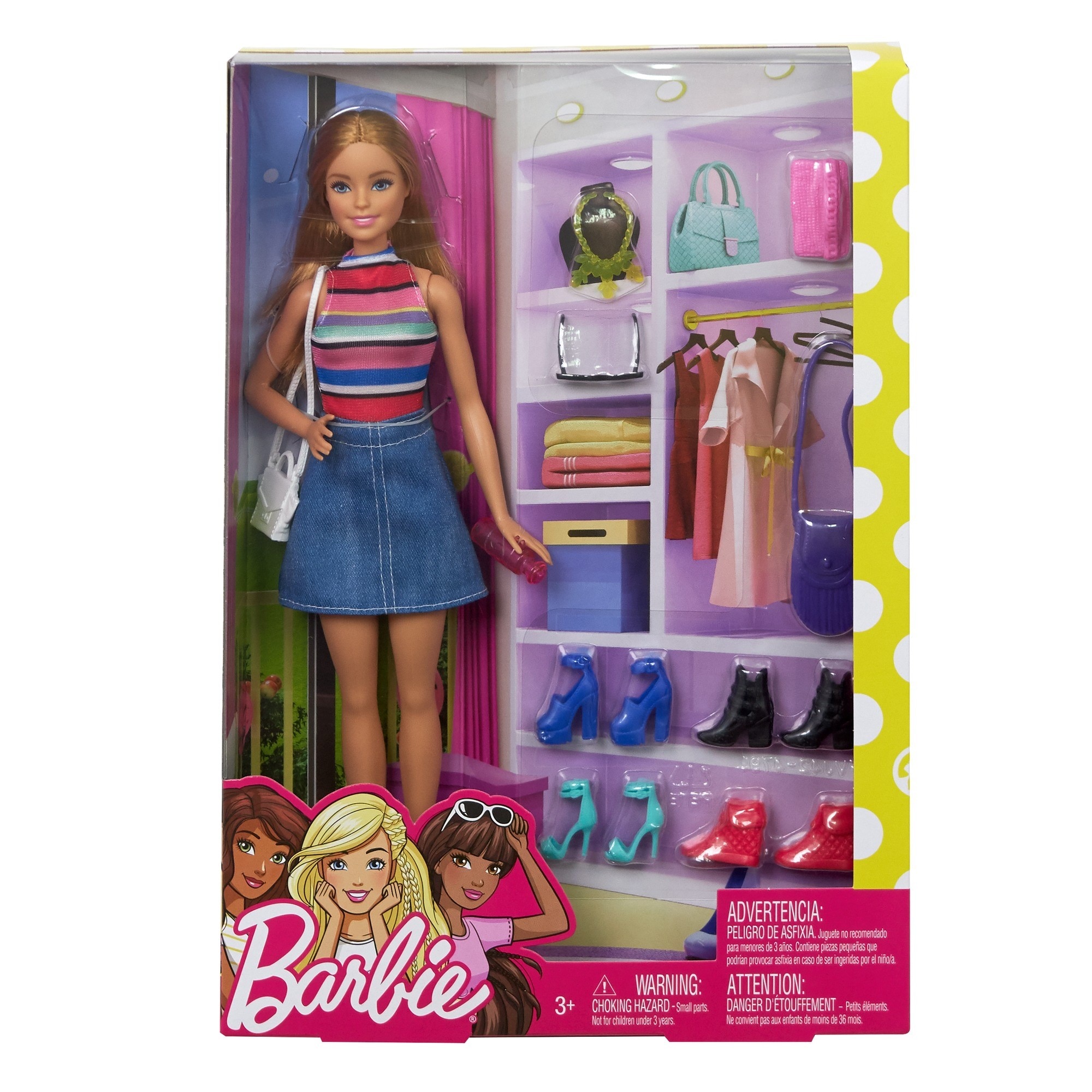Barbie muñeca con once accesorios, muñeca rubia con accessorios 5