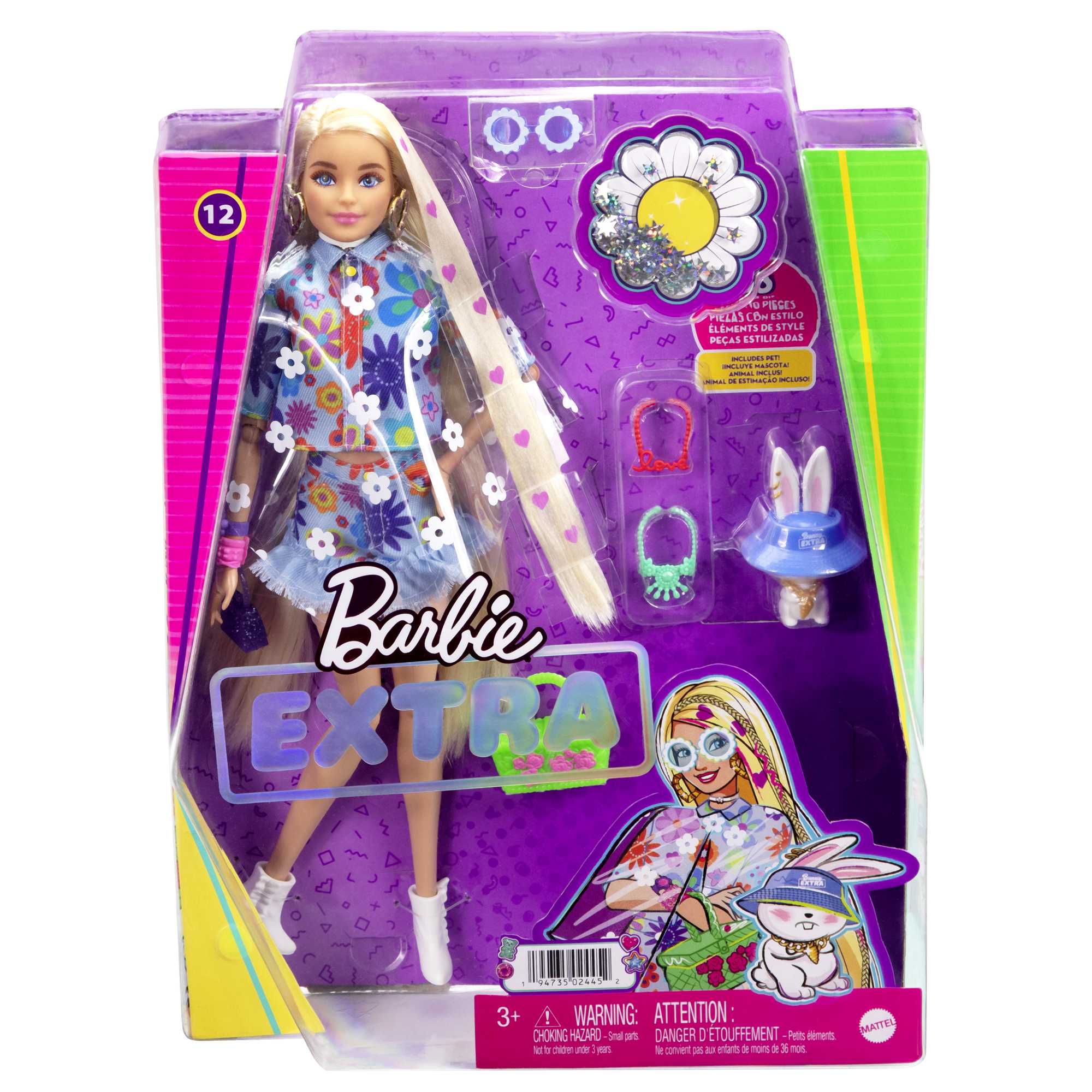Muñeca surtida con accesorio y mascota Barbie Extra 8