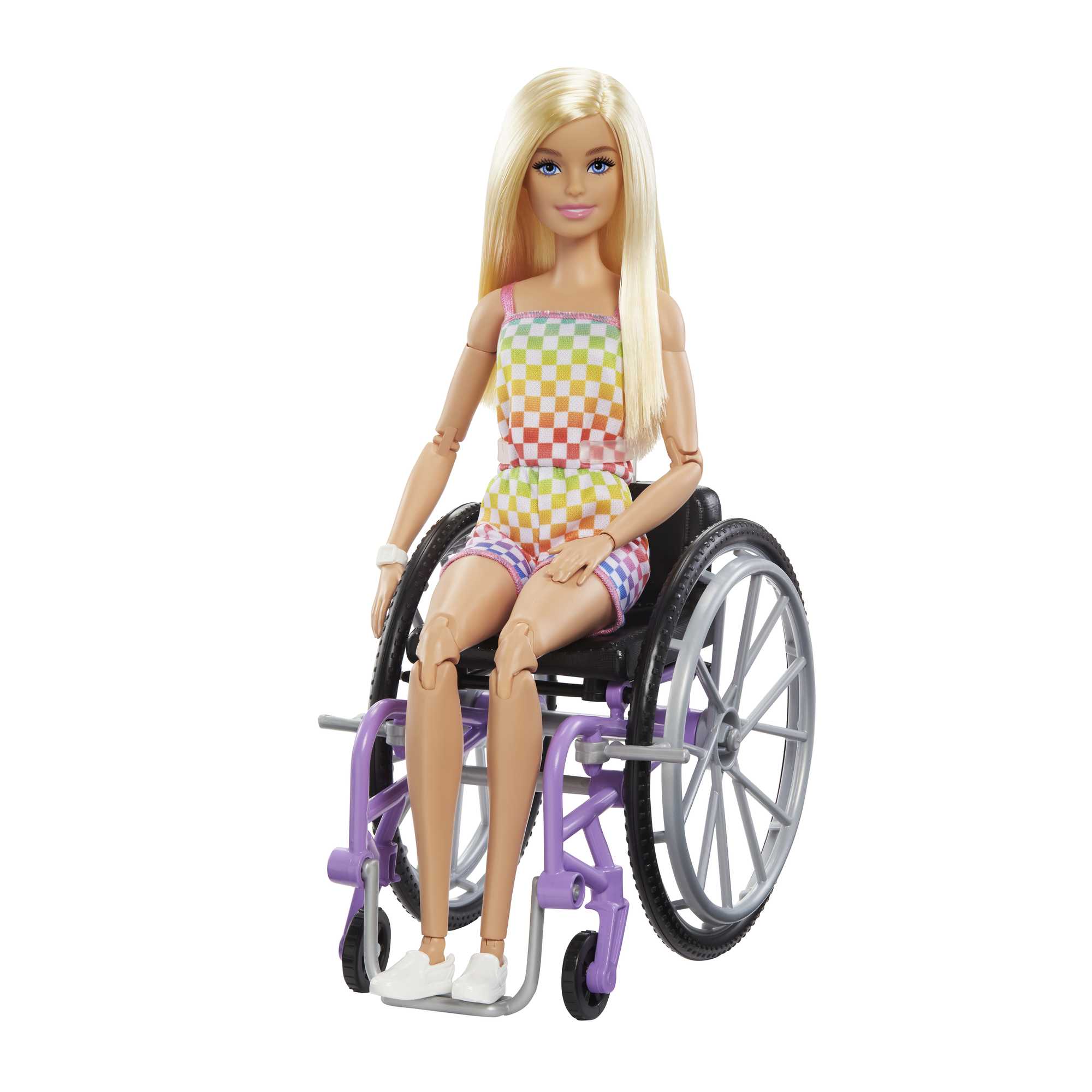 Muñeca Barbie rubia con silla de ruedas Fashionista 6