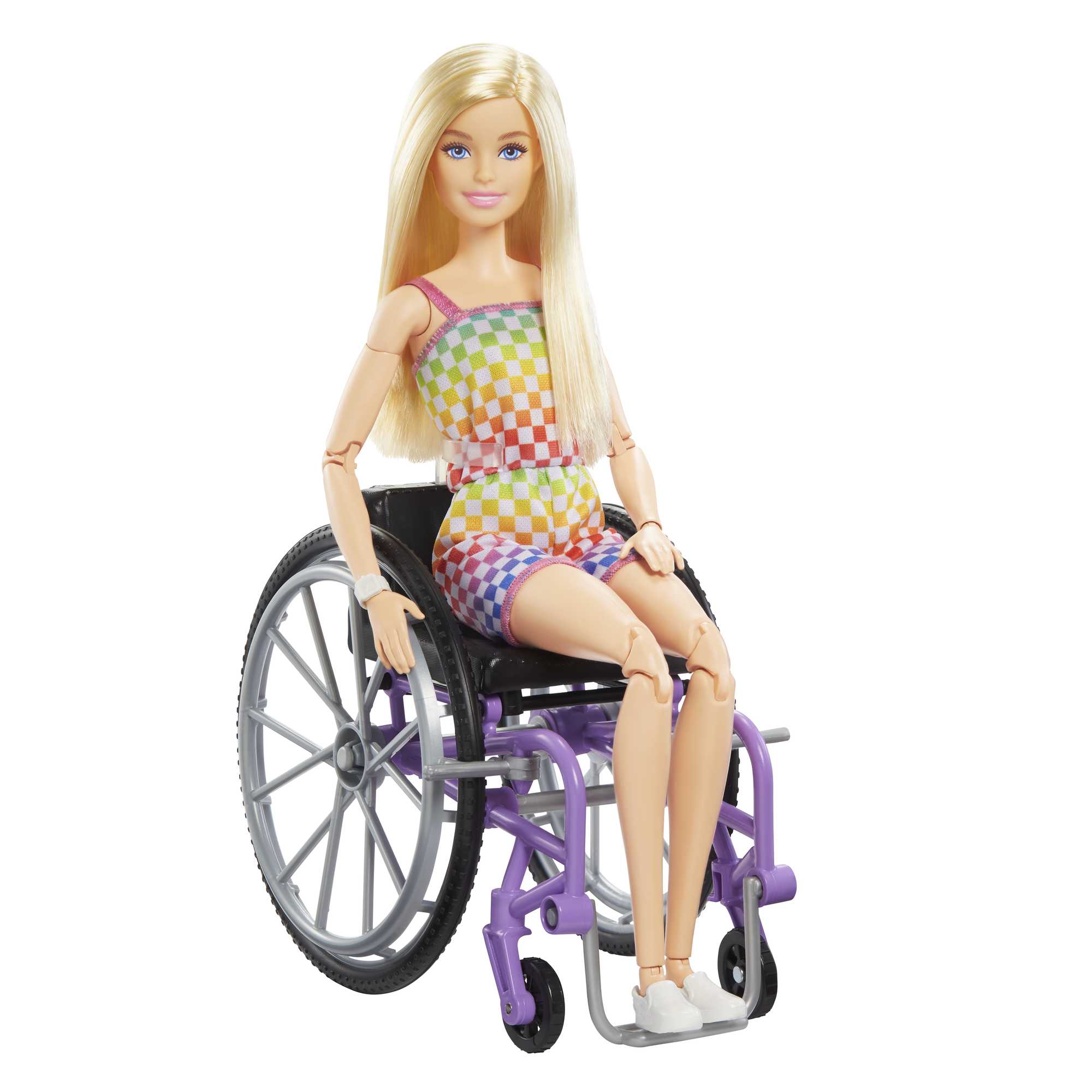 Muñeca Barbie rubia con silla de ruedas Fashionista 9