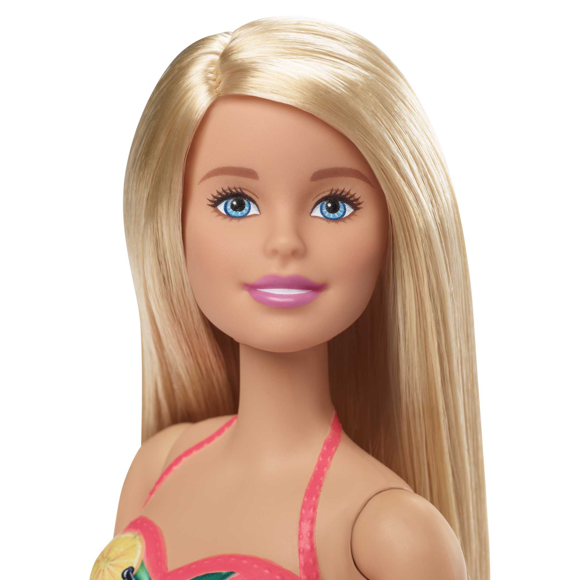 Barbie muñeca rubia de 30 cm con piscina, tobogán y accesorios 3