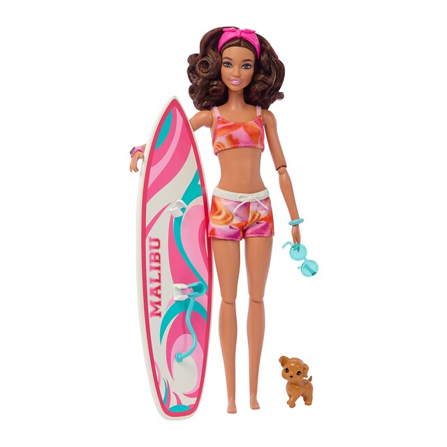 Barbie Muñeca con tabla de surf Barbie