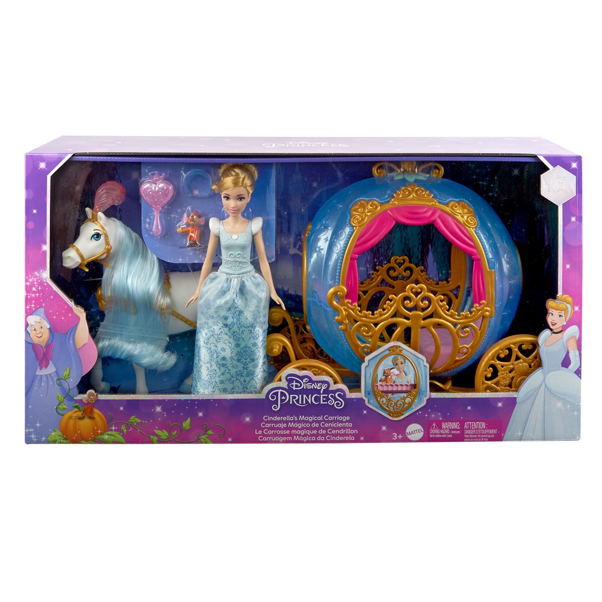 Disney Princess Carroza mágica de Cenicienta Mattel 7