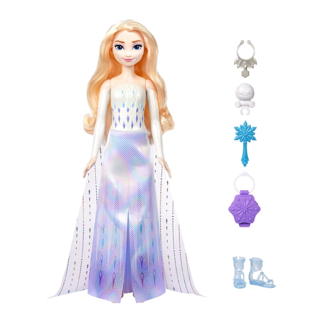 Muñeca princesa revela sorpresas Elsa Spin And Reveal Disney Frozen Mattel