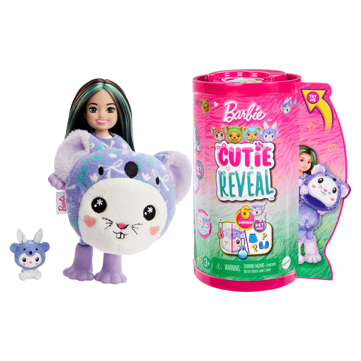 Barbie Chelsea Cutie Reveal Serie Disfraces Conejo koala 2