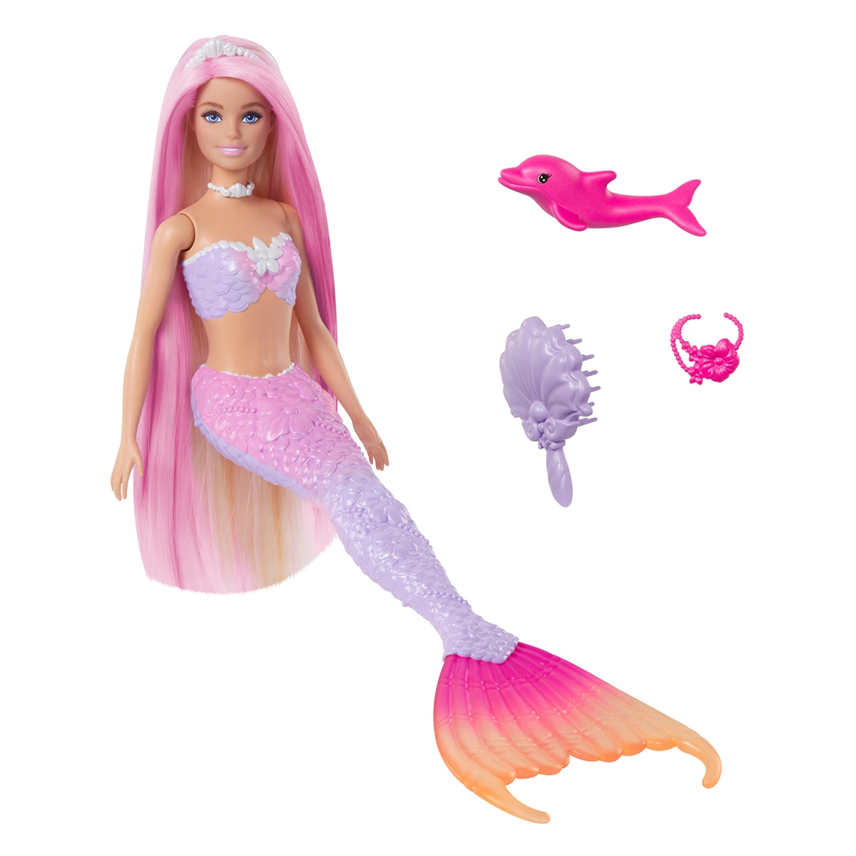 Barbie Un toque de magia Malibú Sirena cambia de color 2
