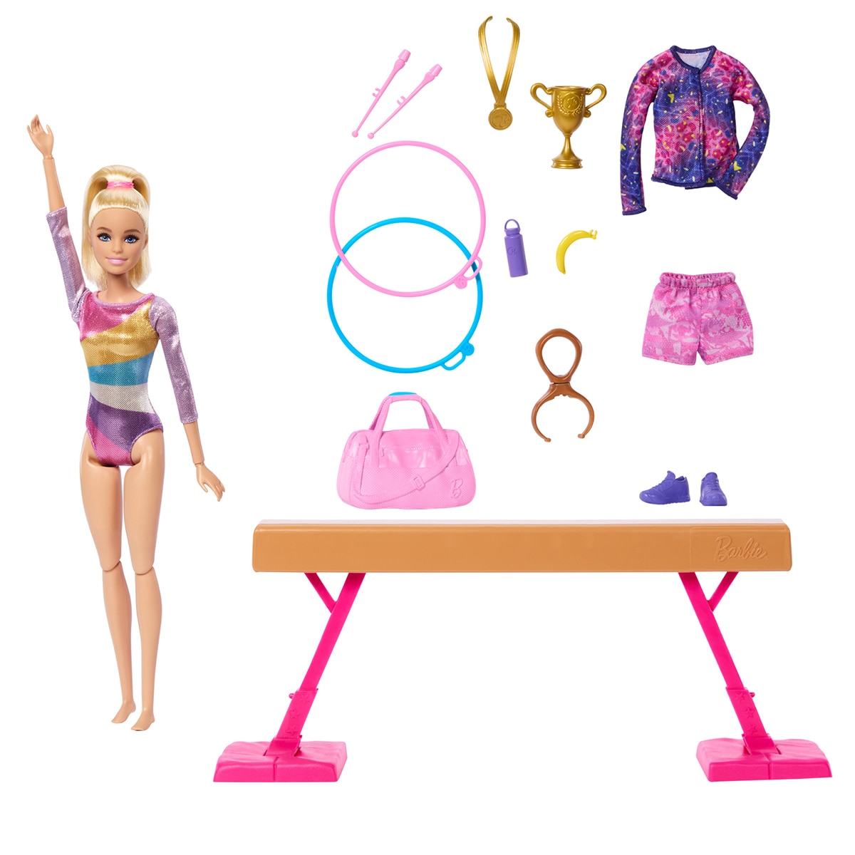 Barbie Tú puedes ser Gimnasta rubia con set de juego 2