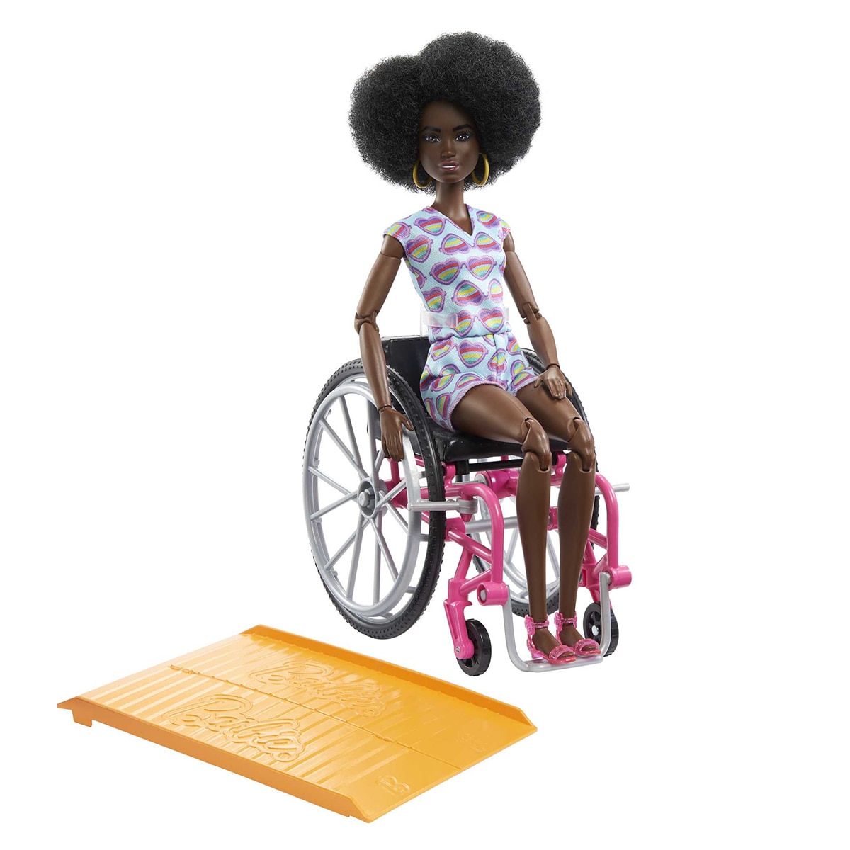 Barbie Fashionista Muñeca morena con silla de ruedas 3