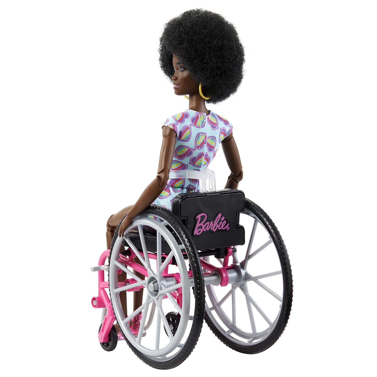 Barbie Fashionista Muñeca morena con silla de ruedas 4
