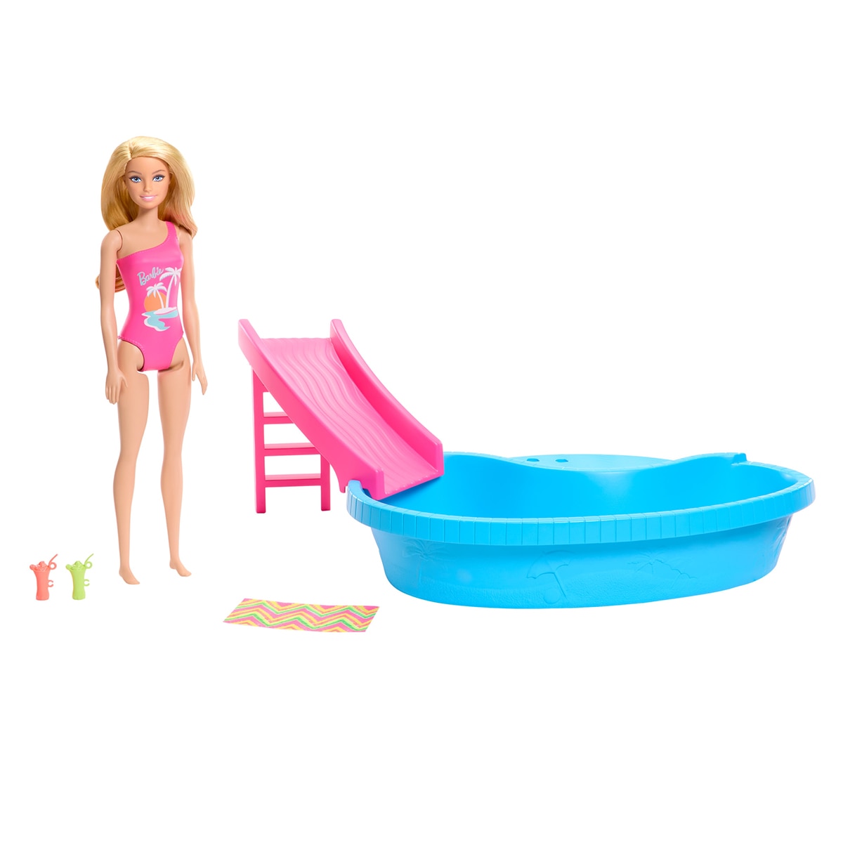 Barbie Muñeca rubia con piscina 2