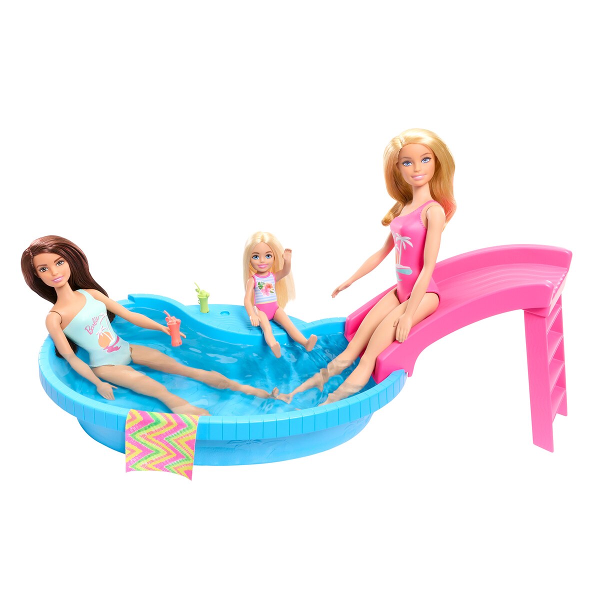 Barbie Muñeca rubia con piscina 3
