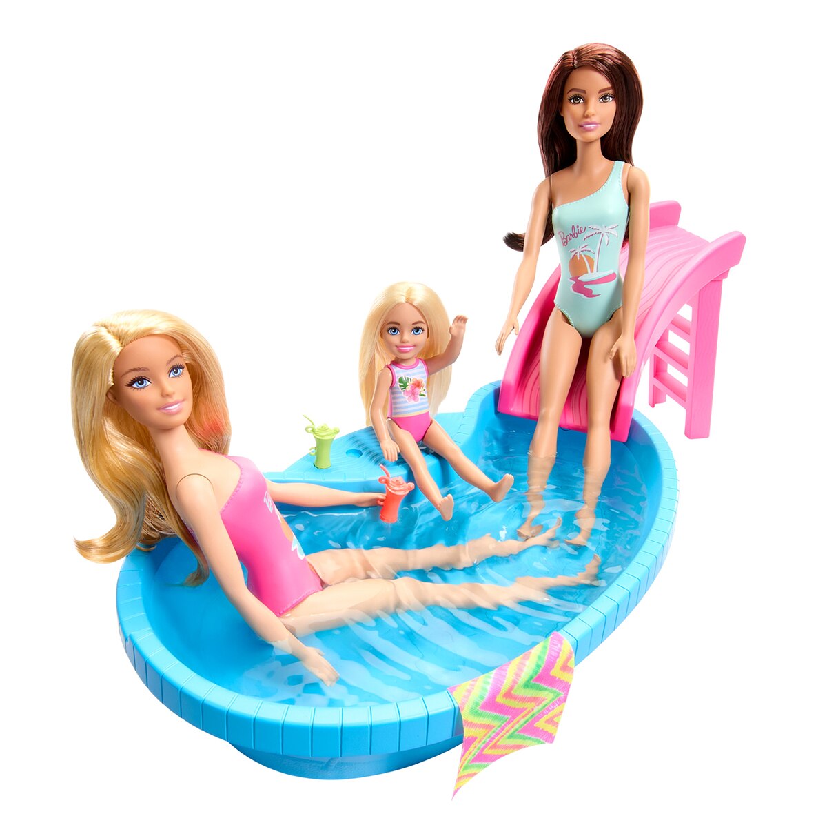 Barbie Muñeca rubia con piscina 4