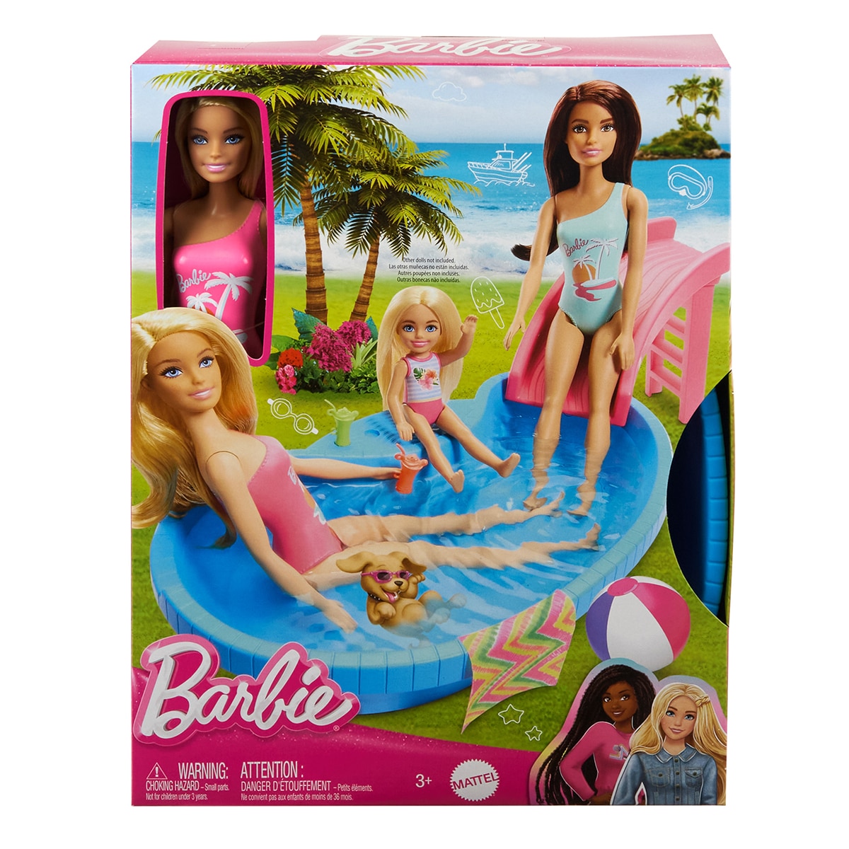 Barbie Muñeca rubia con piscina 6