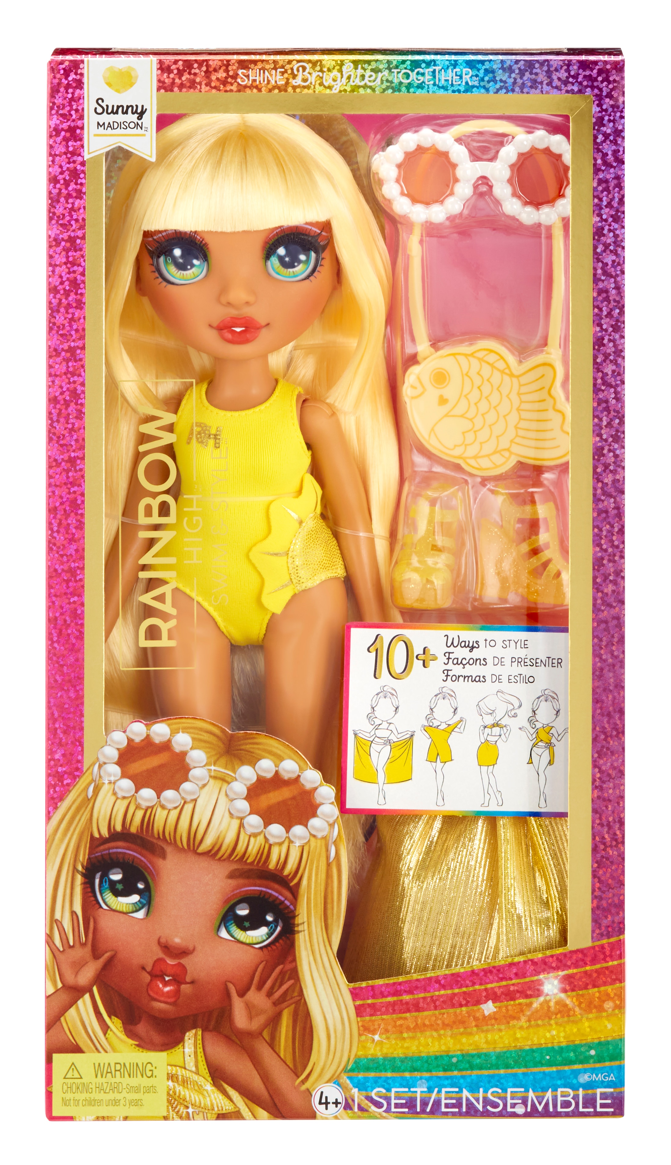 Muñeca Sunny (Yellow) Diversión Bajo el Sol Rainbow High 2
