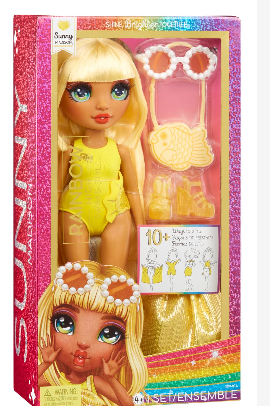 Muñeca Sunny (Yellow) Diversión Bajo el Sol Rainbow High 3