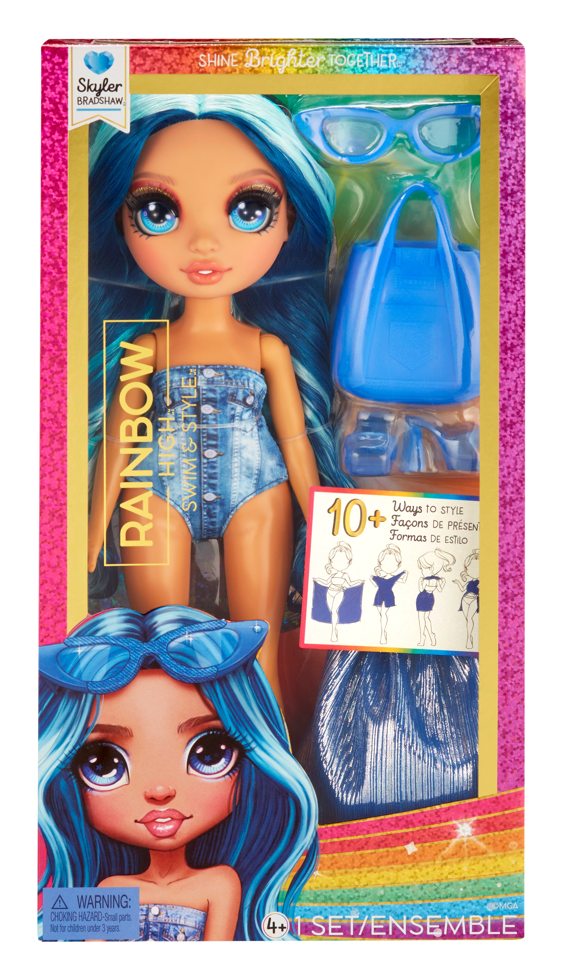 Muñeca Skyler (Blue) Diversión Bajo el Sol Rainbow High 2