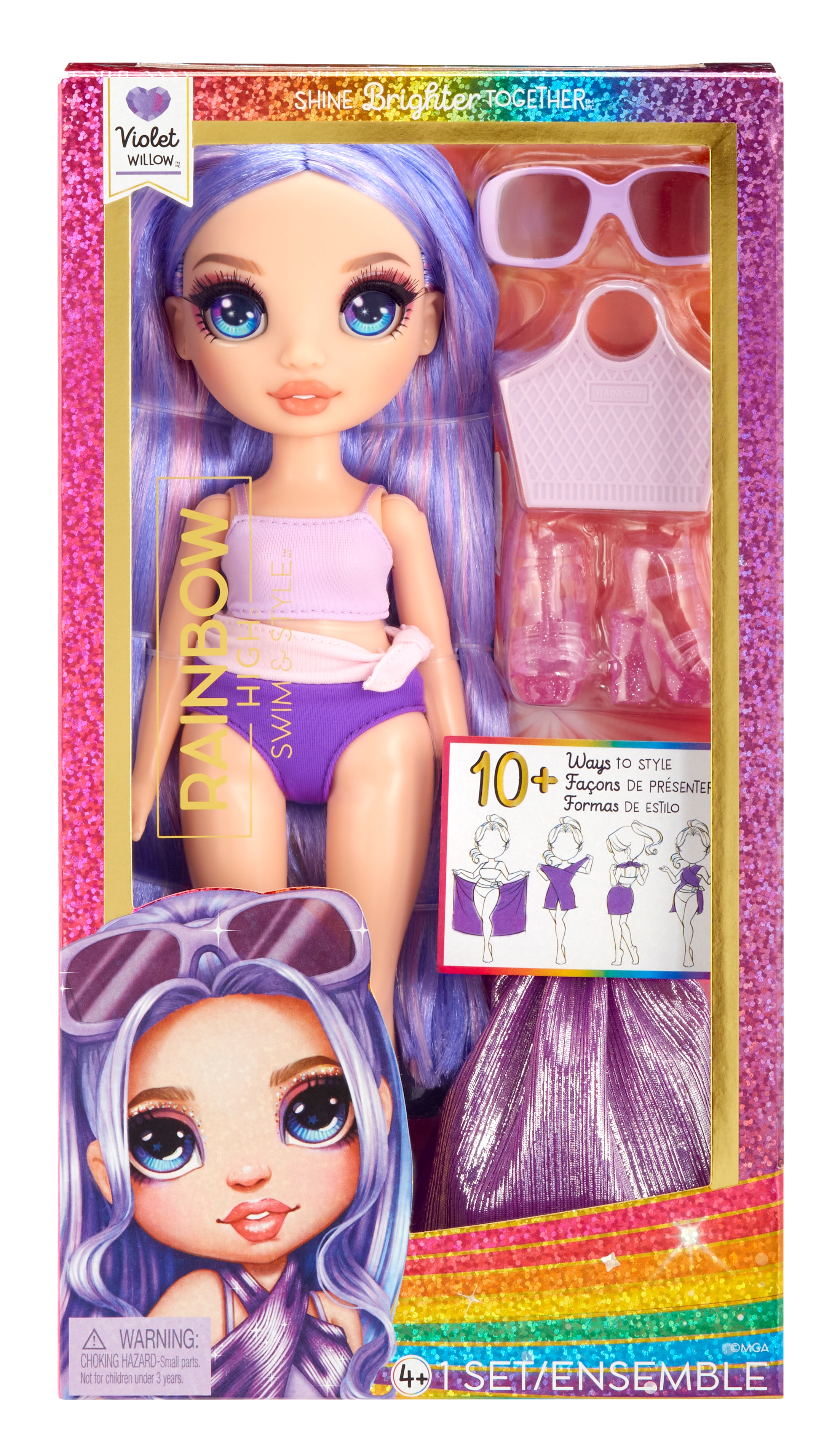 Muñeca Violet (Purple) Diversión Bajo el Sol Rainbow High 2