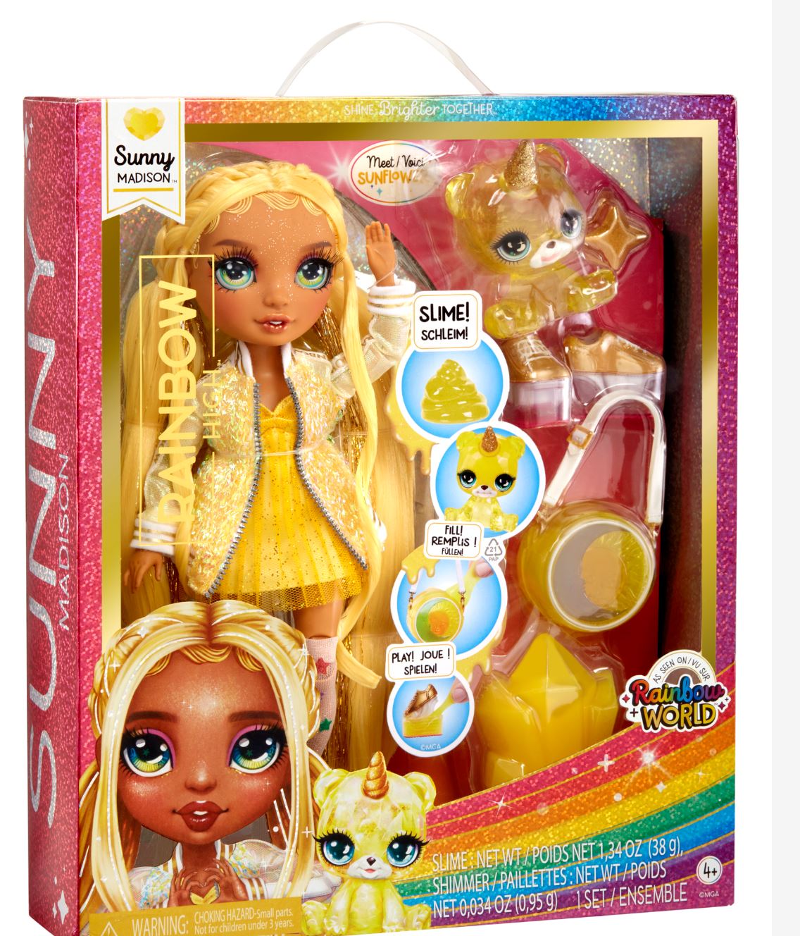 Muñeca Sunny (yellow) Rainbow World 4