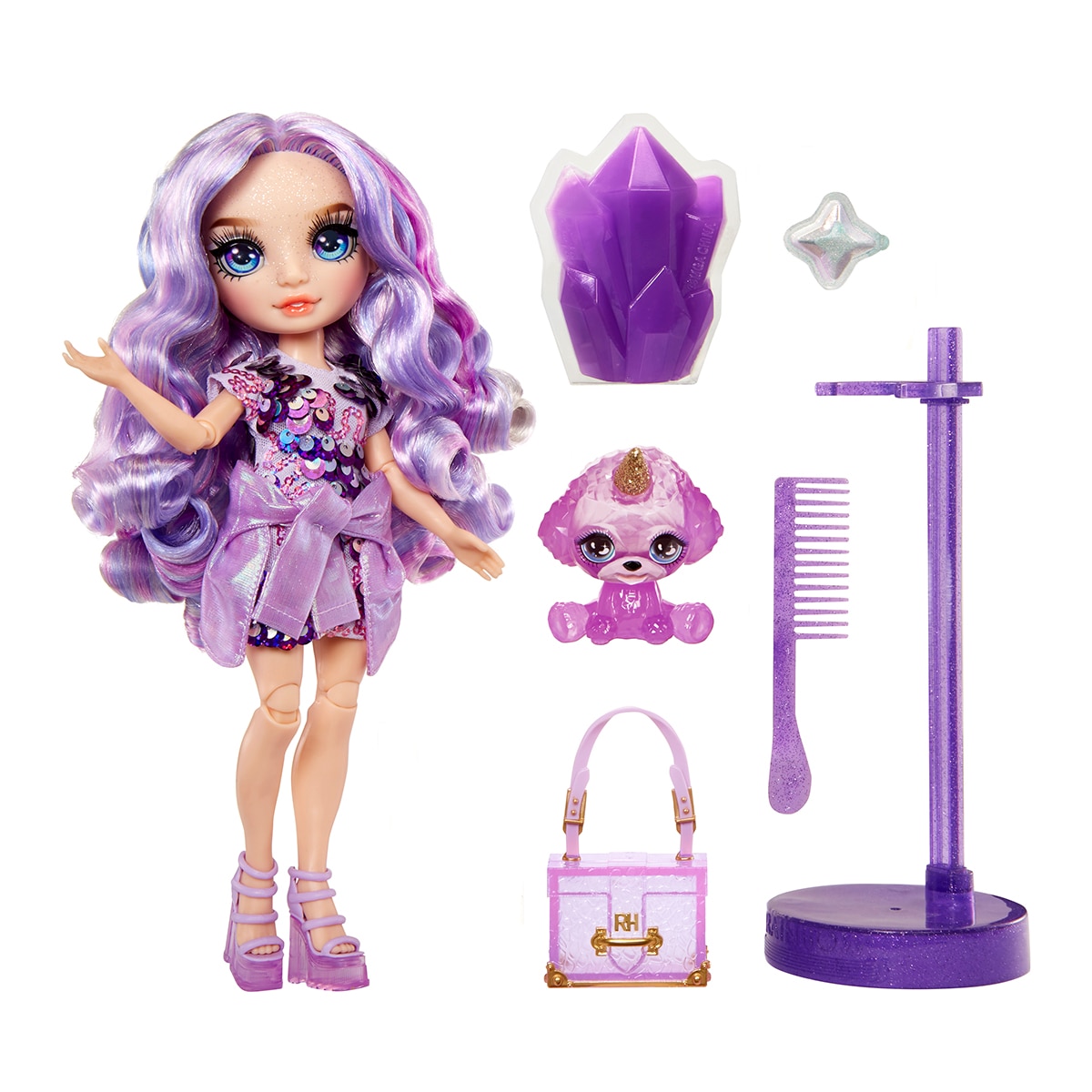 Rainbow High – Muñeca Violet (purple) Rainbow World.