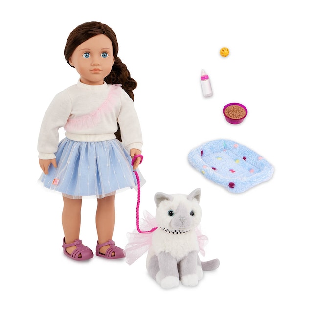 Muñeca Mindy con gatito Our Generation