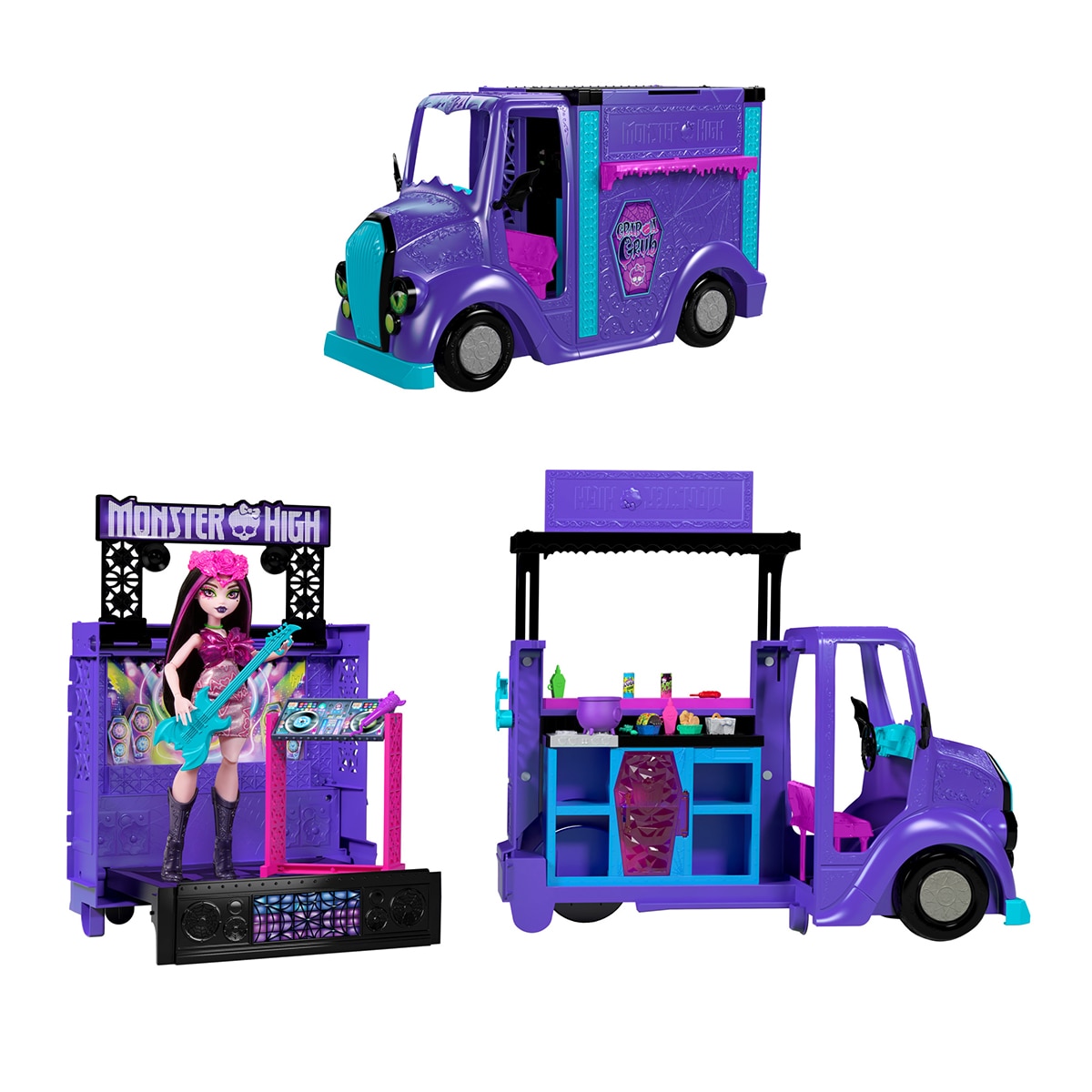 Monster High – Muñeca Draculaura con food truck Monster High.