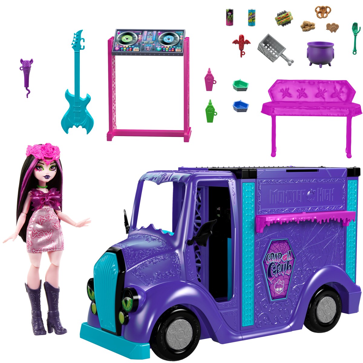 Muñeca Draculaura con food truck Monster High 5