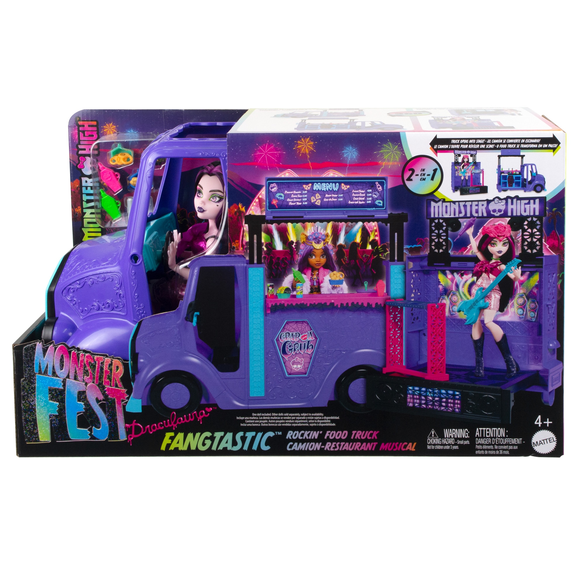 Muñeca Draculaura con food truck Monster High 7