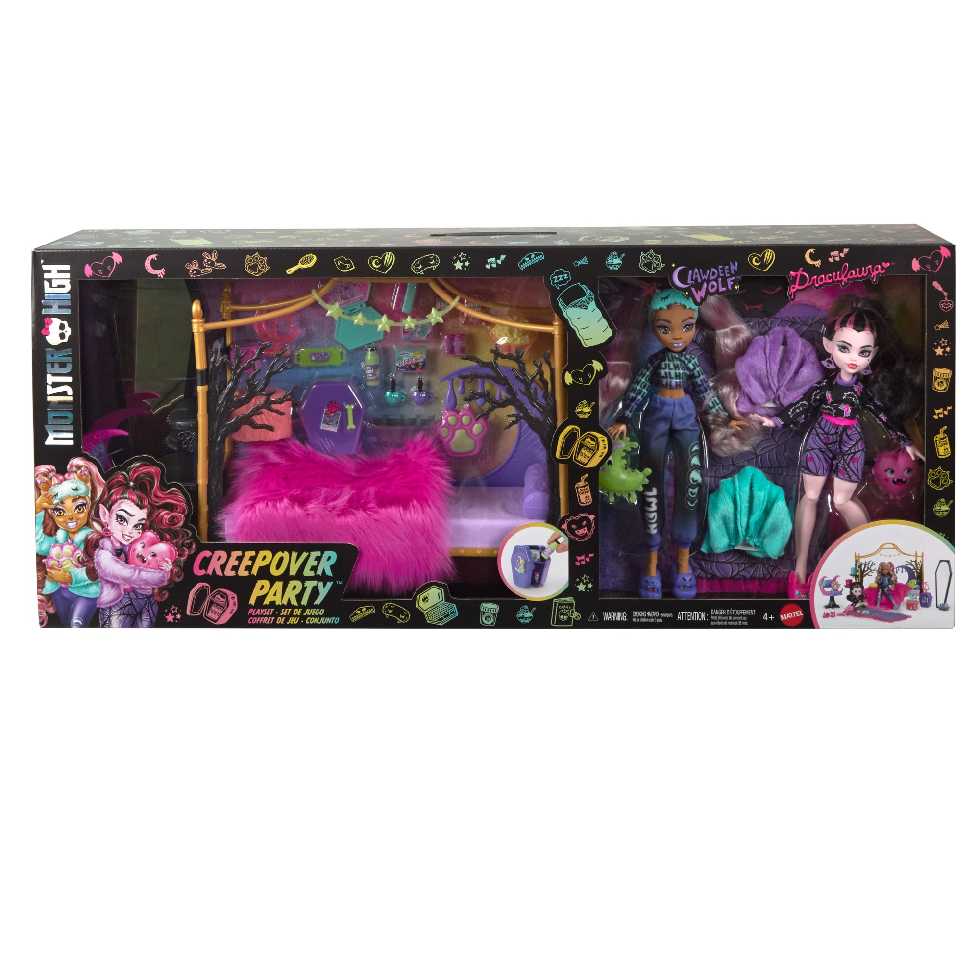 Habitación con dos muñecas, cama y accesorios Monster High 6