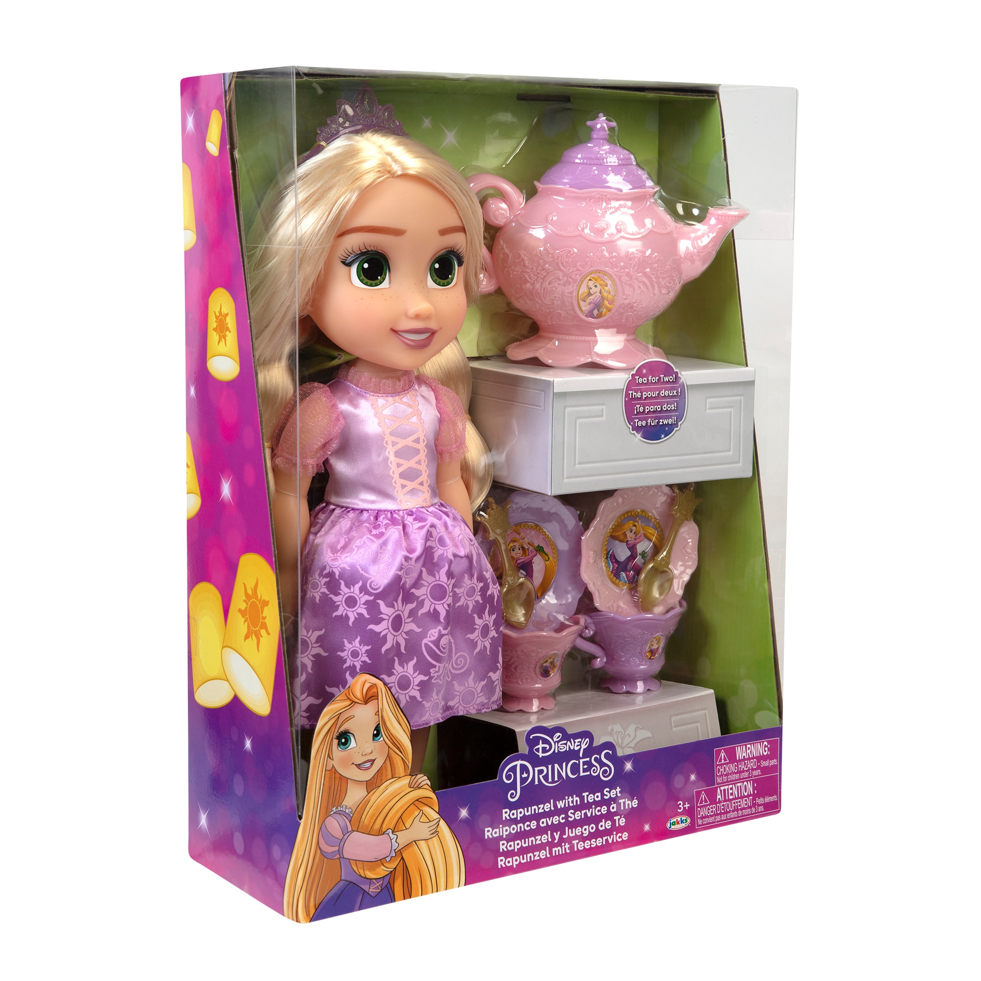 Muñeca 38 cm Rapunzel con set de té Jakks Pacific 2