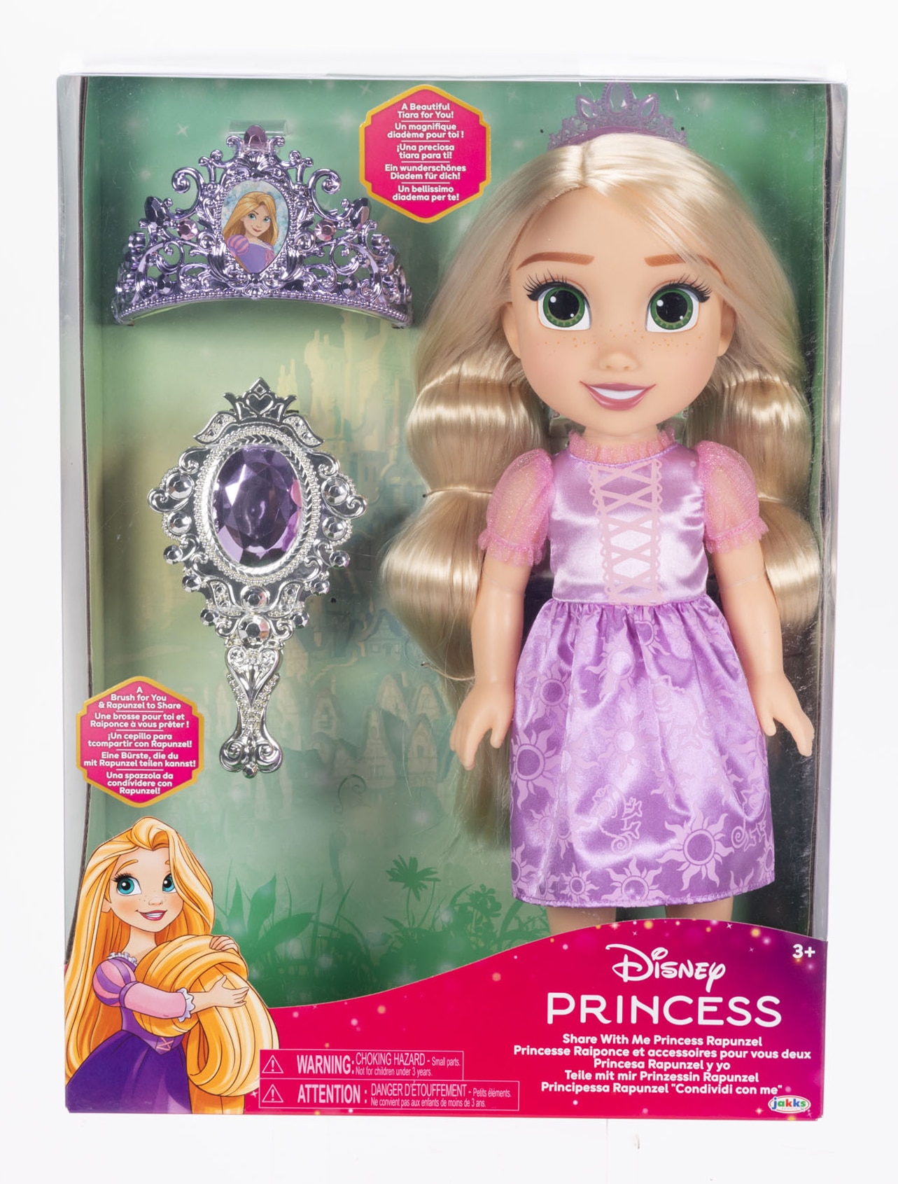 Muñeca 38 cm con peine y tiara Disney Princesas Jakks Pacific modelos surtidos 4