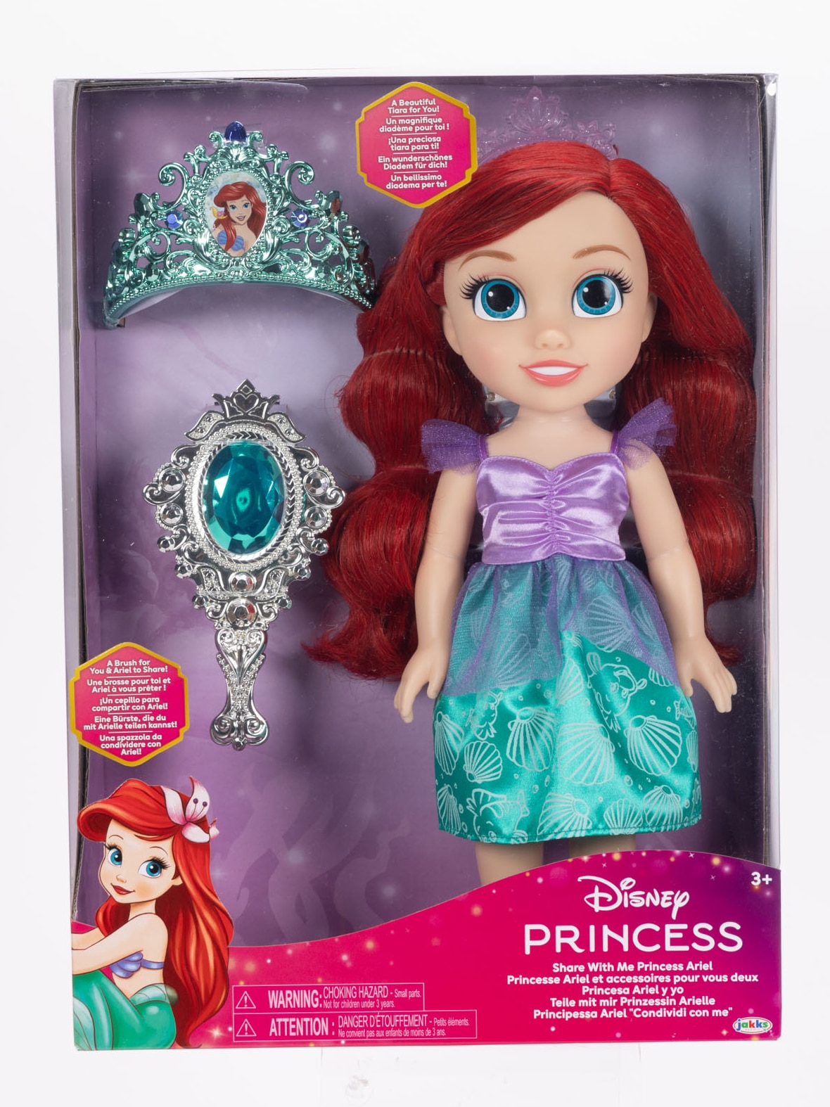 Muñeca 38 cm con peine y tiara Disney Princesas Jakks Pacific modelos surtidos 5