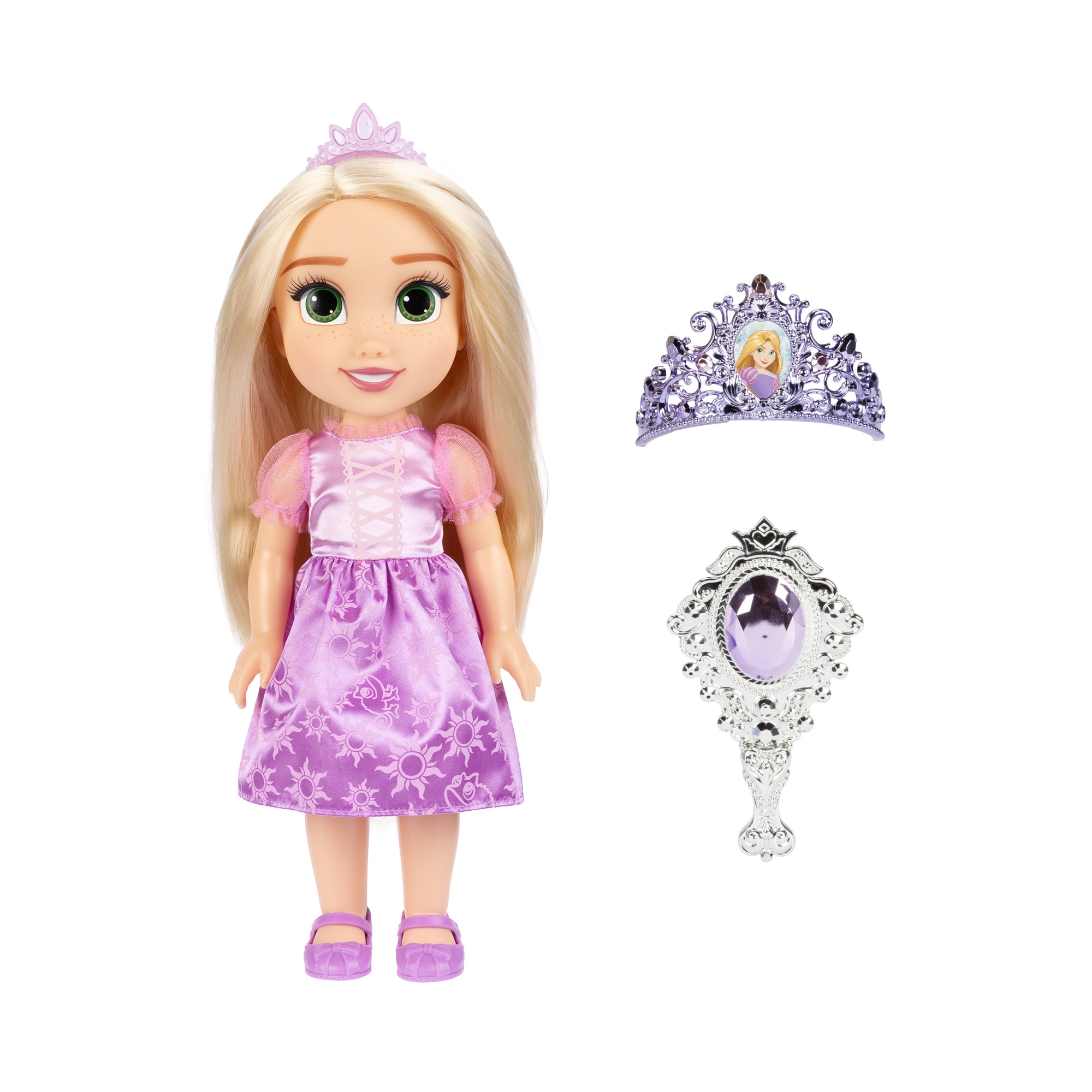 Muñeca 38 cm con peine y tiara Disney Princesas Jakks Pacific modelos surtidos 9