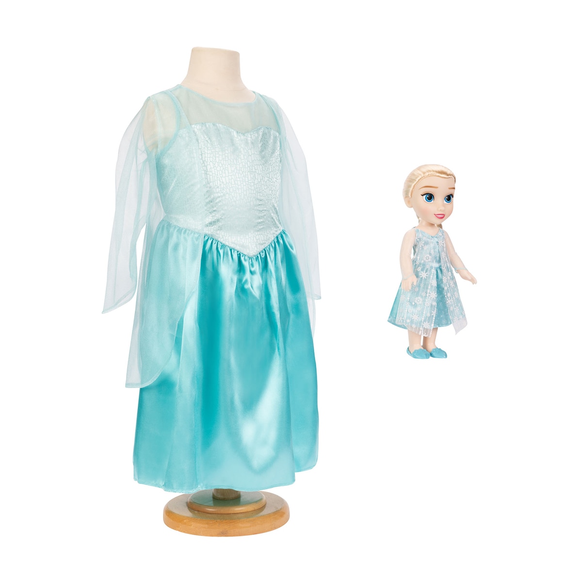 Set  Muñeca Elsa 38 cm y Disfraz Elsa infantil Disney Jakks Pacific 2