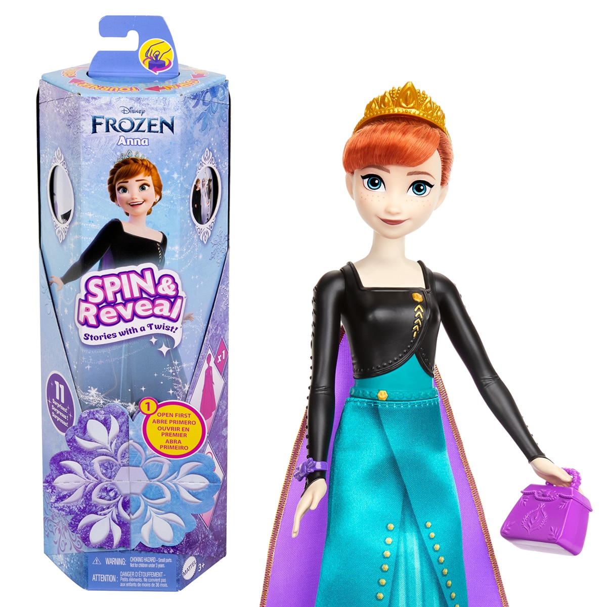 Muñeca Frozen Spin & Reveal Disney Mattel modelos surtidos 7
