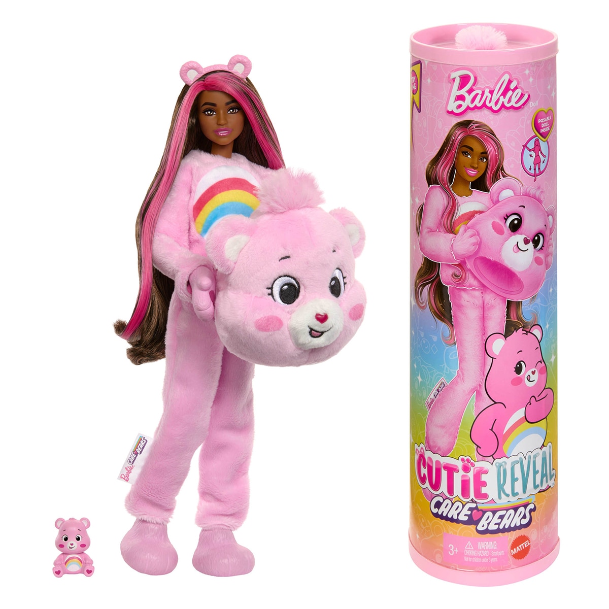 Muñeca Barbie Cutie Reveal Care Bears Rosa-4