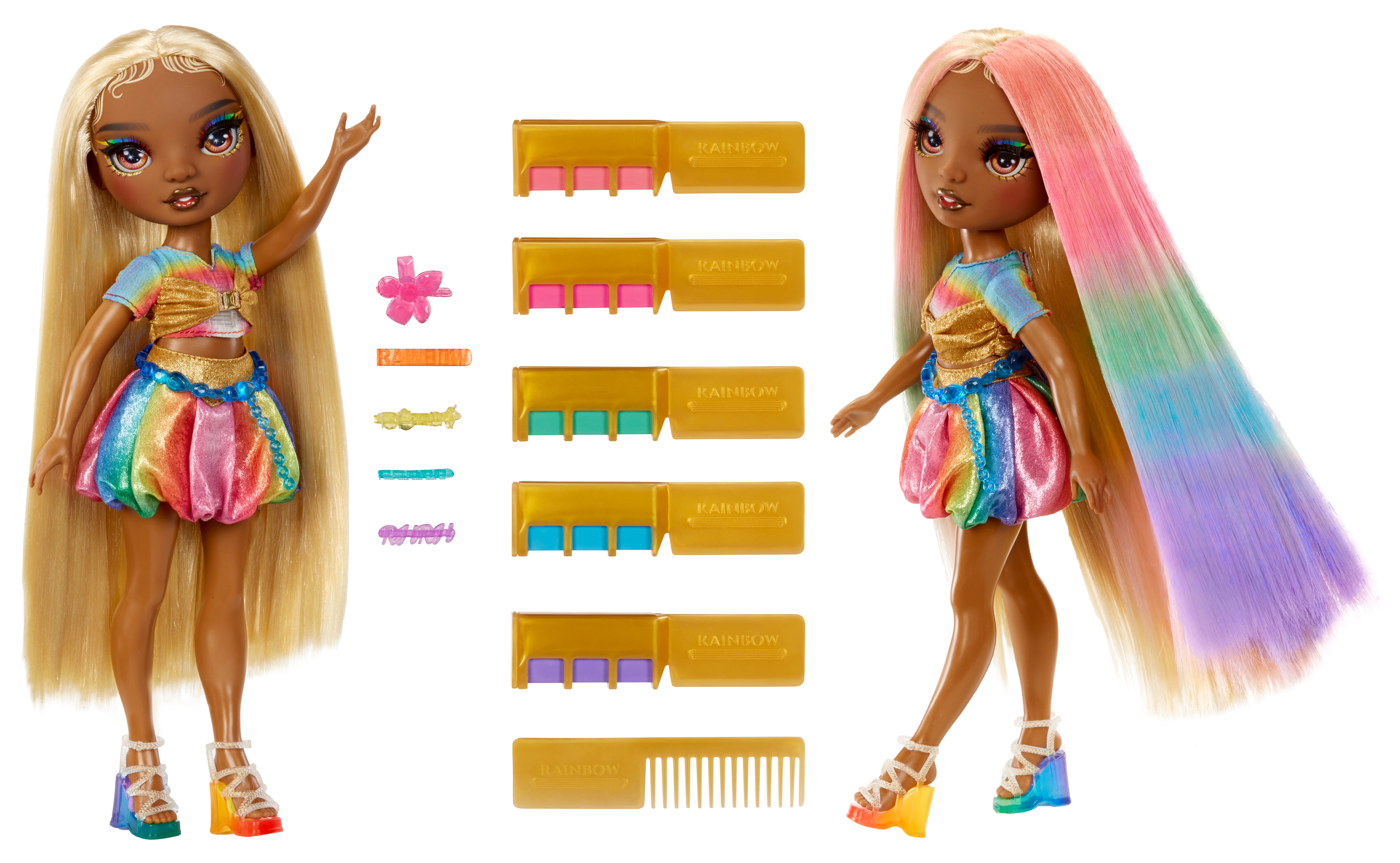 Muñeca Hair Chalk & Doll Meline Rainbow High 3