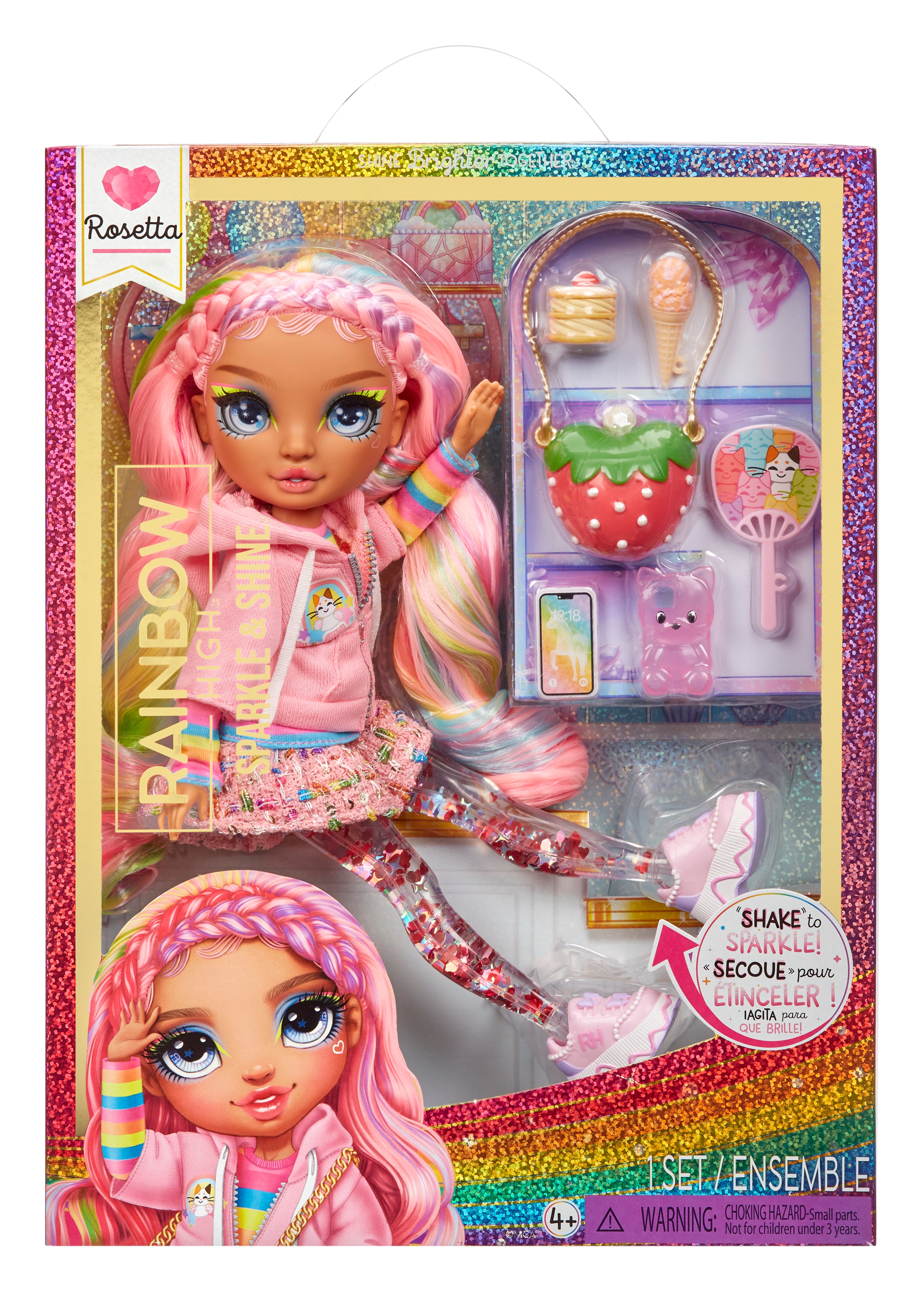 Muñeca Sparkle & Shine Rosetta Rainbow High 4