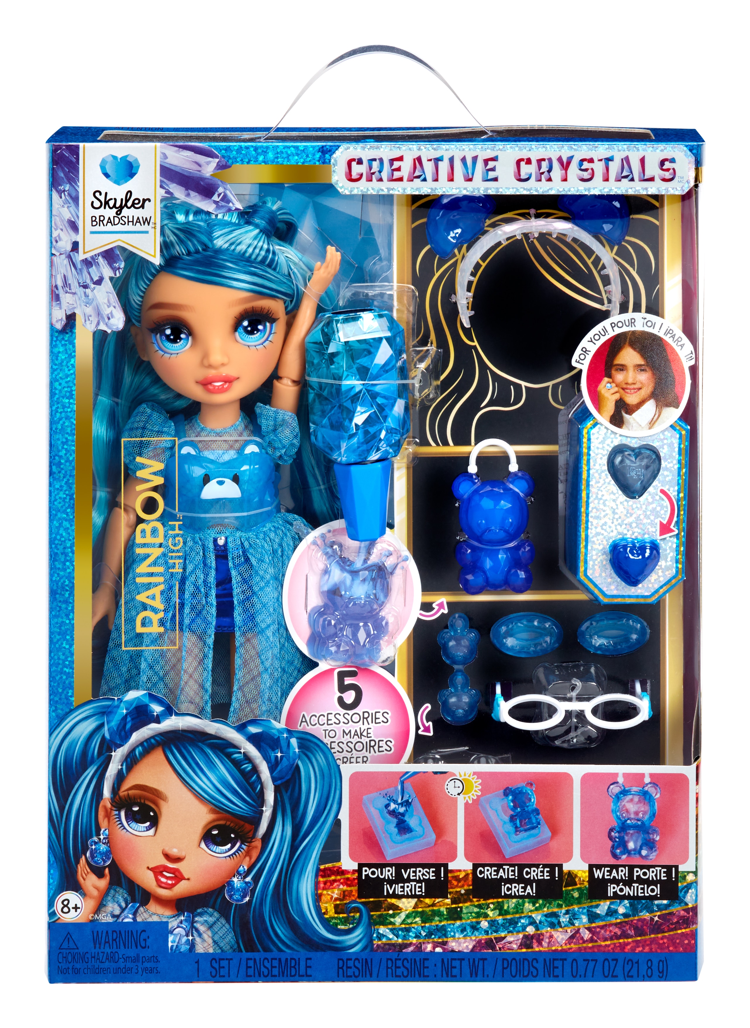 Muñeca Crystal Fashion Doll Skyler Rainbow High 3