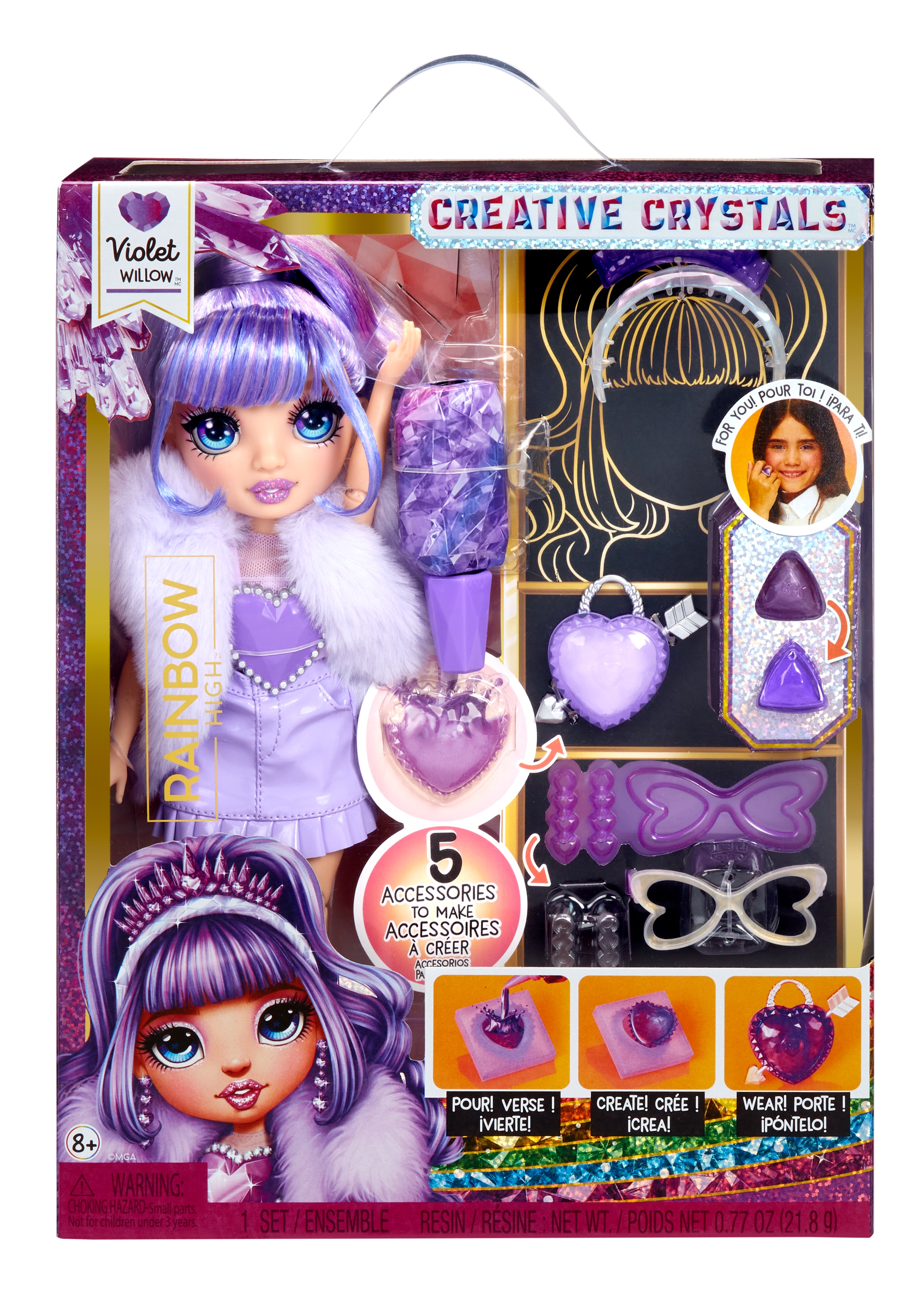 Muñeca Crystal Fashion Doll Violet Rainbow High 3