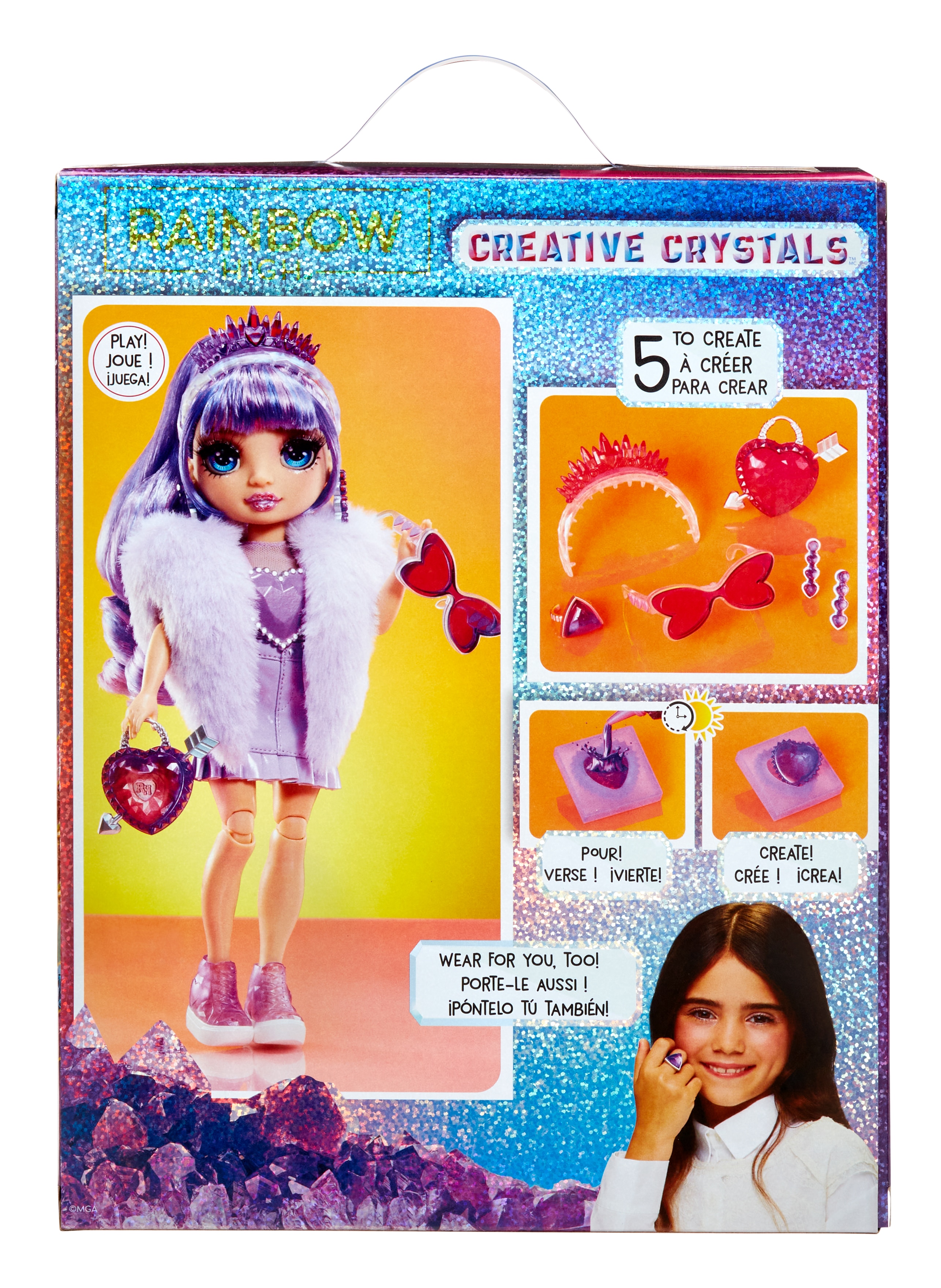 Muñeca Crystal Fashion Doll Violet Rainbow High 4